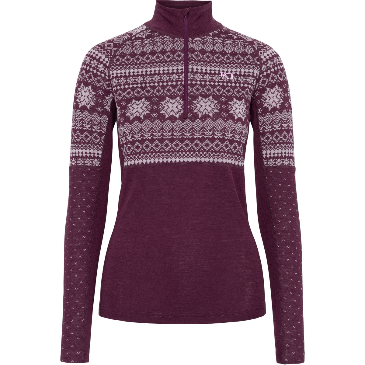 Image of Kari Traa Donna Maglia a manica lunga con mezza zip Vilma