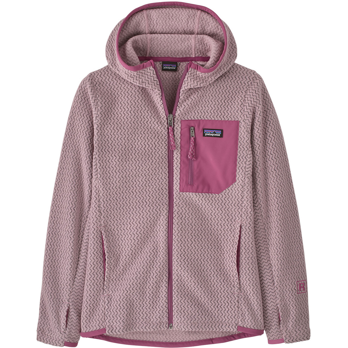Patagonia Kinder R1 Air Hoodie Jacke (Größe 169, rosa)