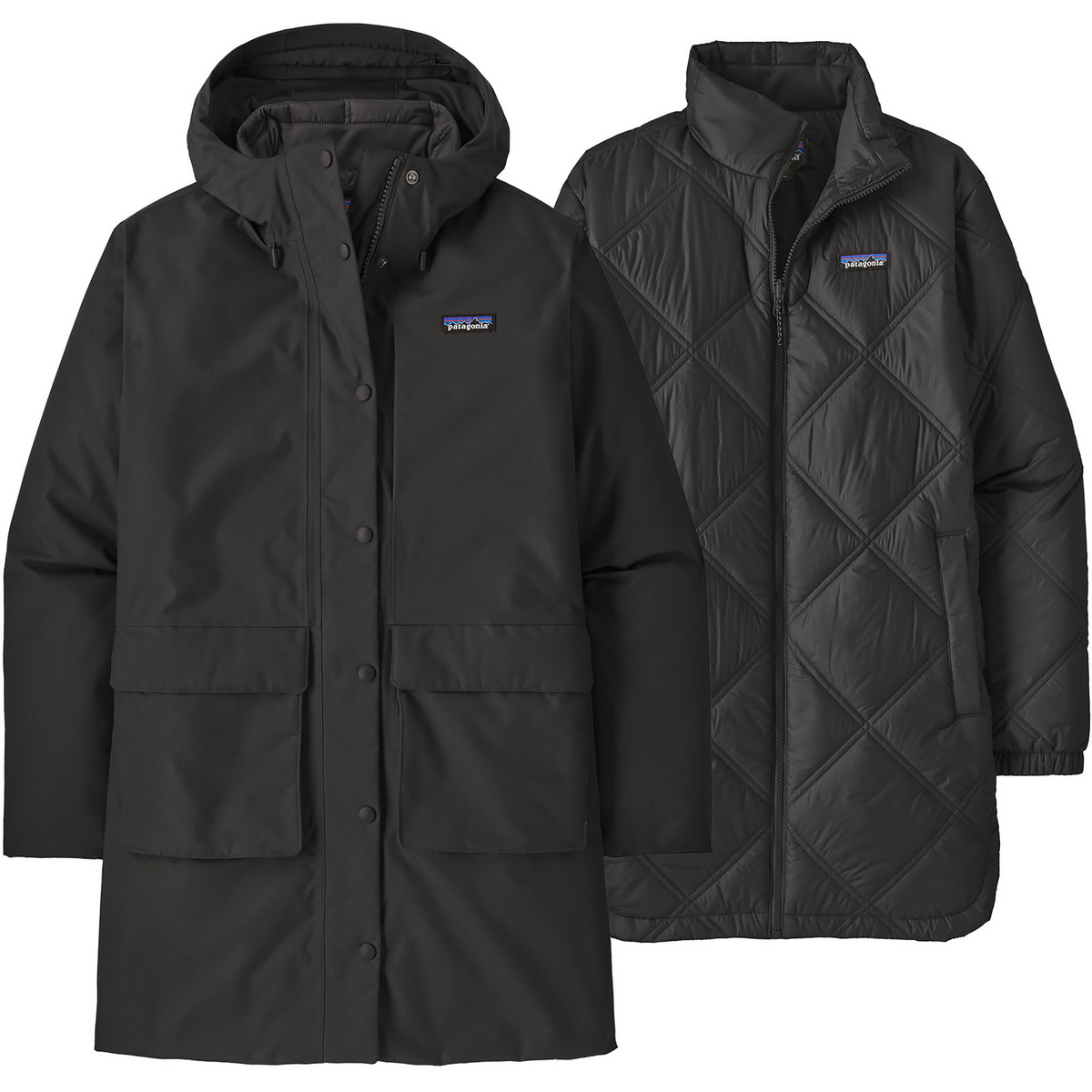 Patagonia Donna Parka 3-in-1 Pine Bank (Taglia M, Nero)