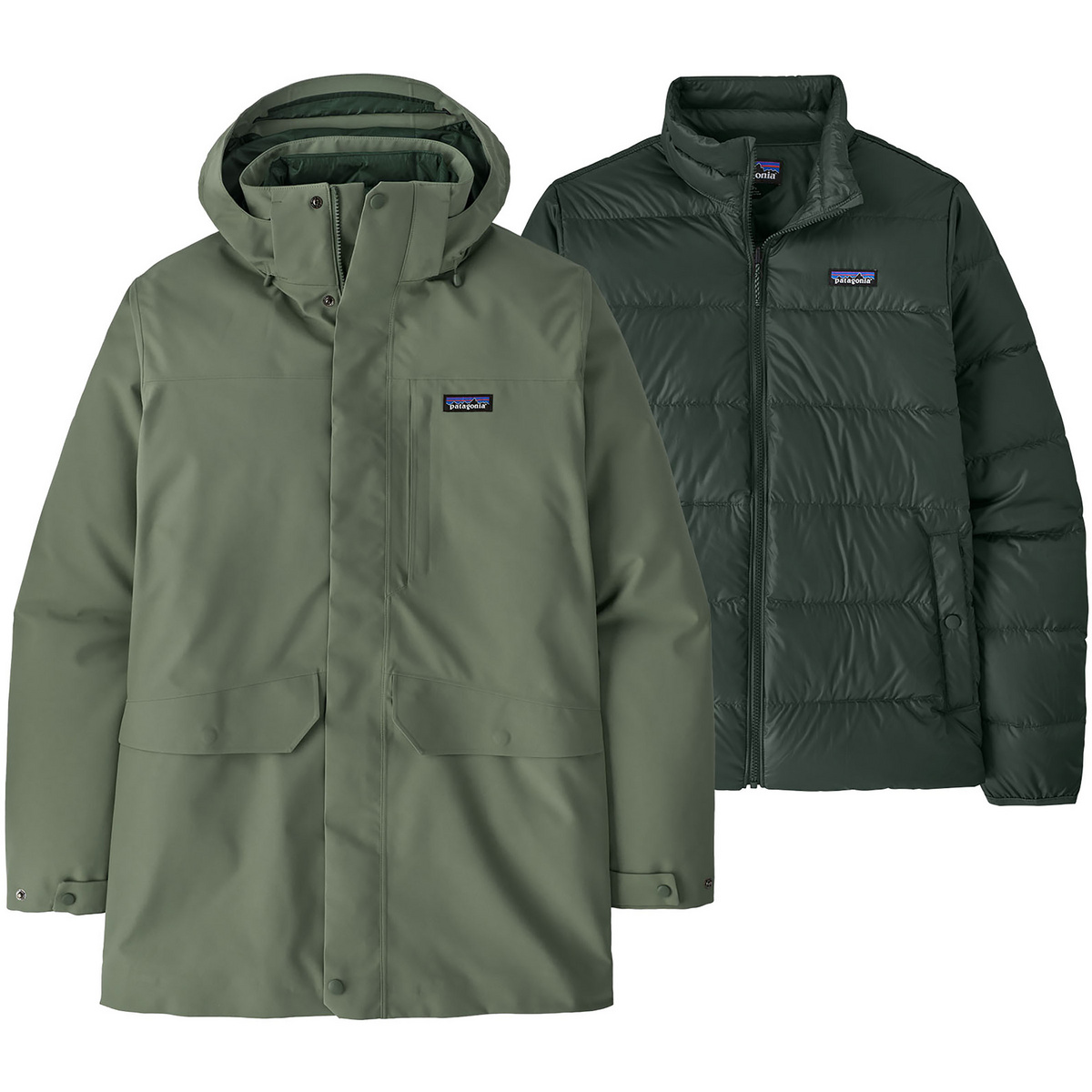 Patagonia Homme Parka Tres 3-in-1 (taille L, Vert)