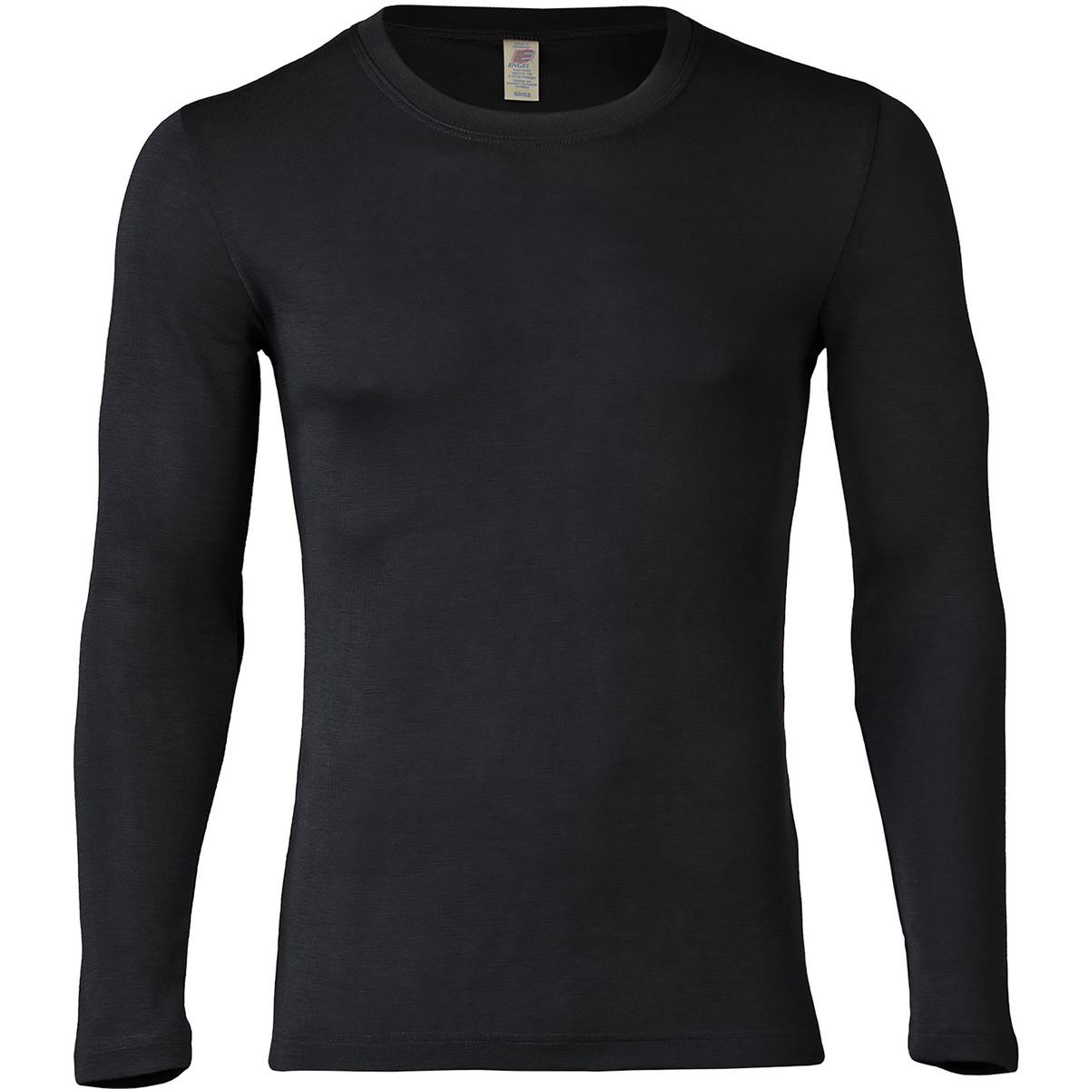Engel Uomo Maglia a manica lunga (Taglia L , Nero)