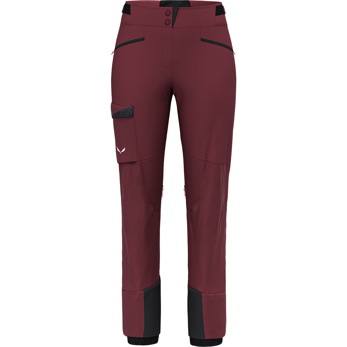 Salewa Donna Pantaloni Sella Dst Hybrid (Taglia XS, Rosso)