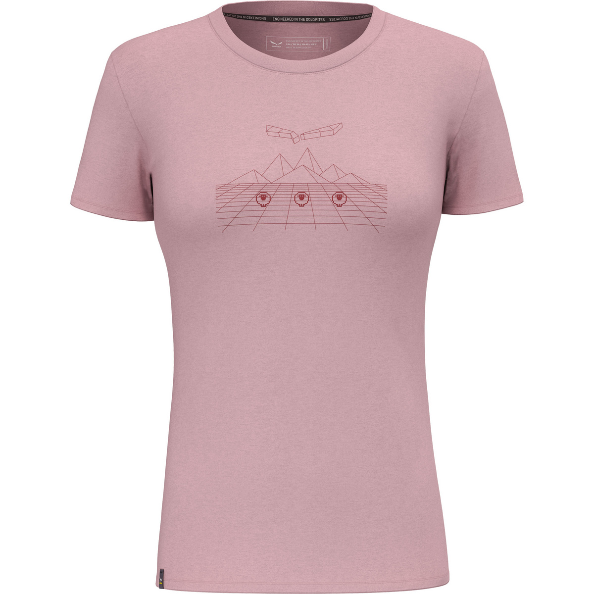 Salewa Damen Pure Dolomites Am T-Shirt (Größe M, pink)