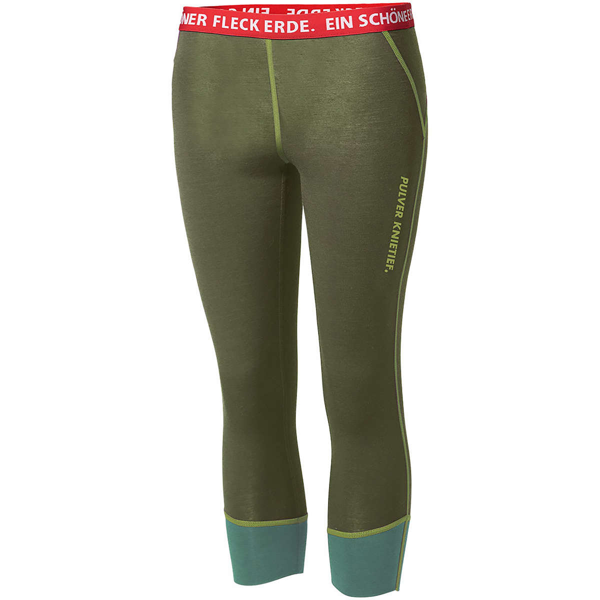 Ein schöner Fleck Erde Femme Pantalon Pulver Knietief 3/4 (taille XS, Vert)