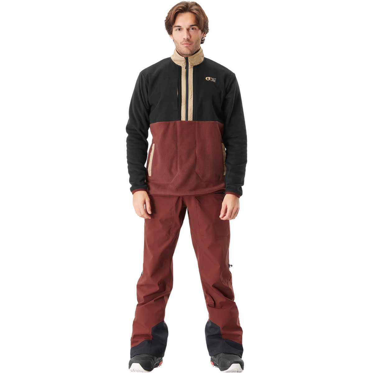 Image of Picture Uomo Maglione in pile 1/4 zip Mathew