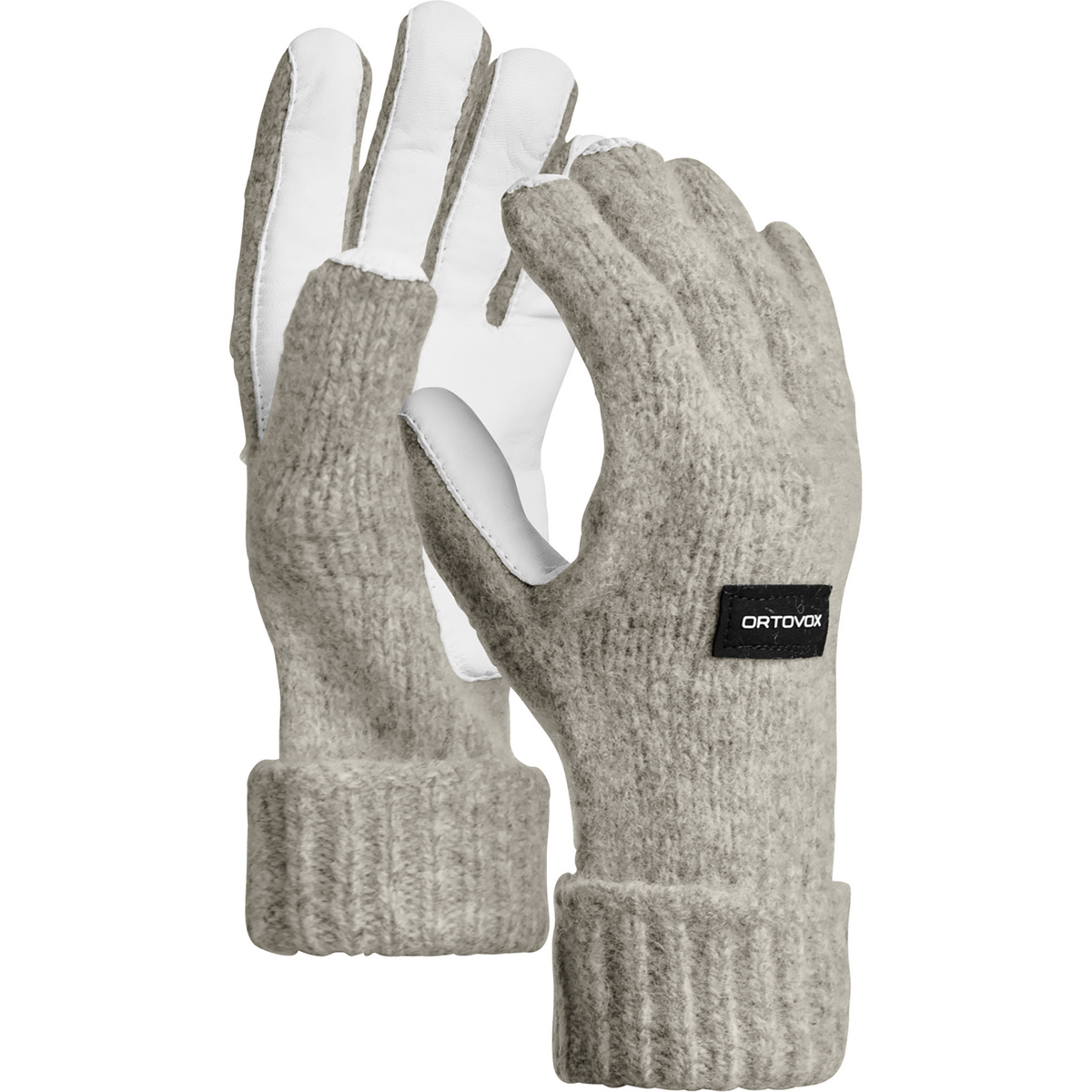 Ortovox Classic Wool Leather Handschuhe (Größe M, grau)