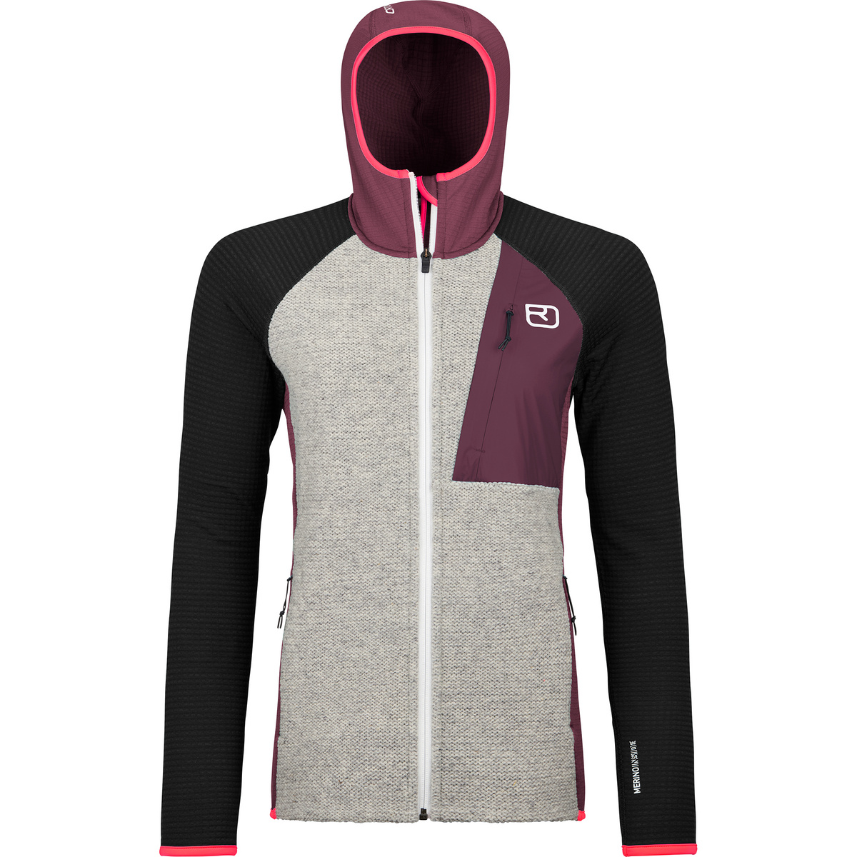 Ortovox Damen Fleece GP Classic Knit Hoodie Jacke (Größe XS, schwarz)