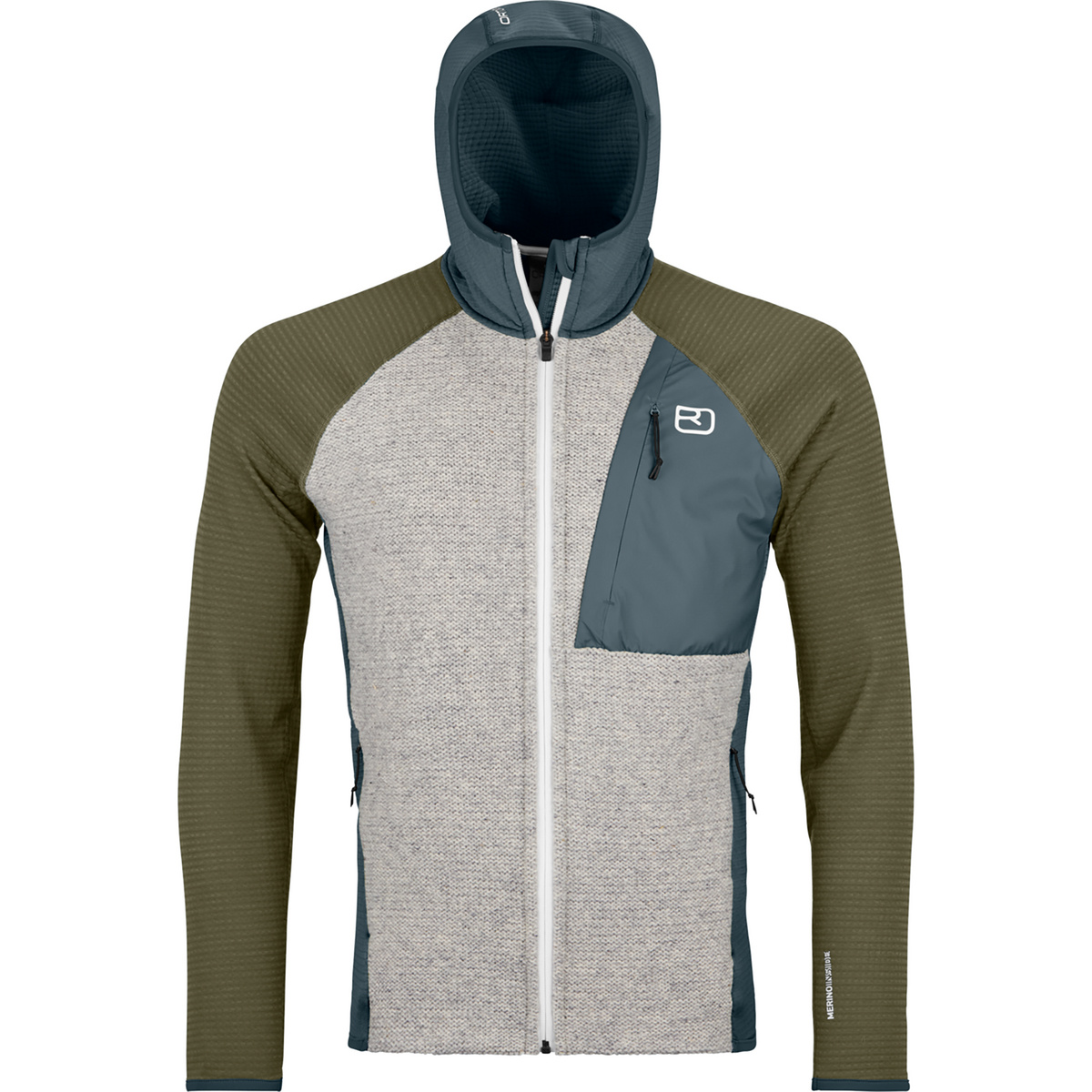 Ortovox Herren Fleece GP Classic Knit Hoodie Jacke (Größe S, grau)