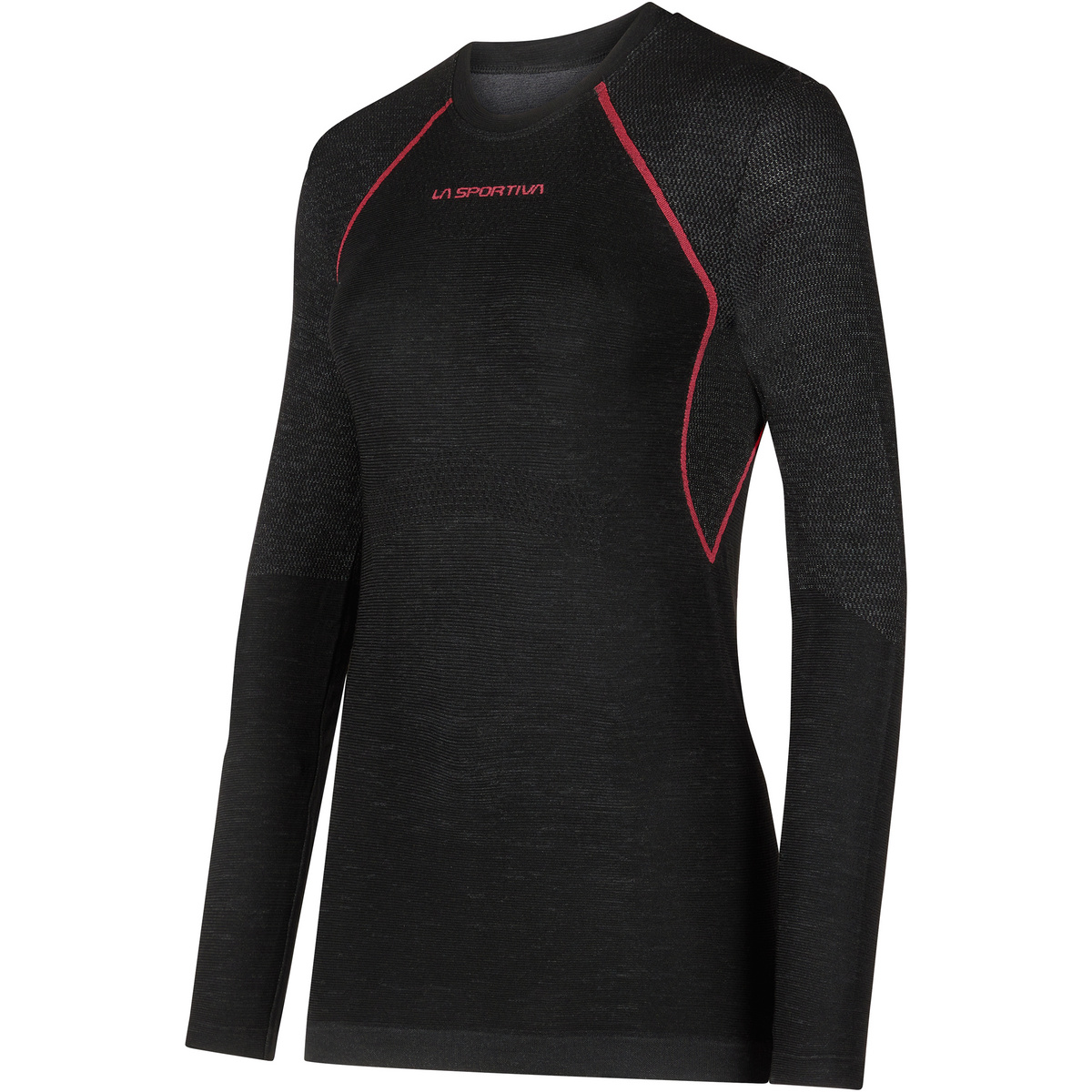 La Sportiva Donna Maglia a manica lunga Wool 40 Aero (Taglia L, Nero)