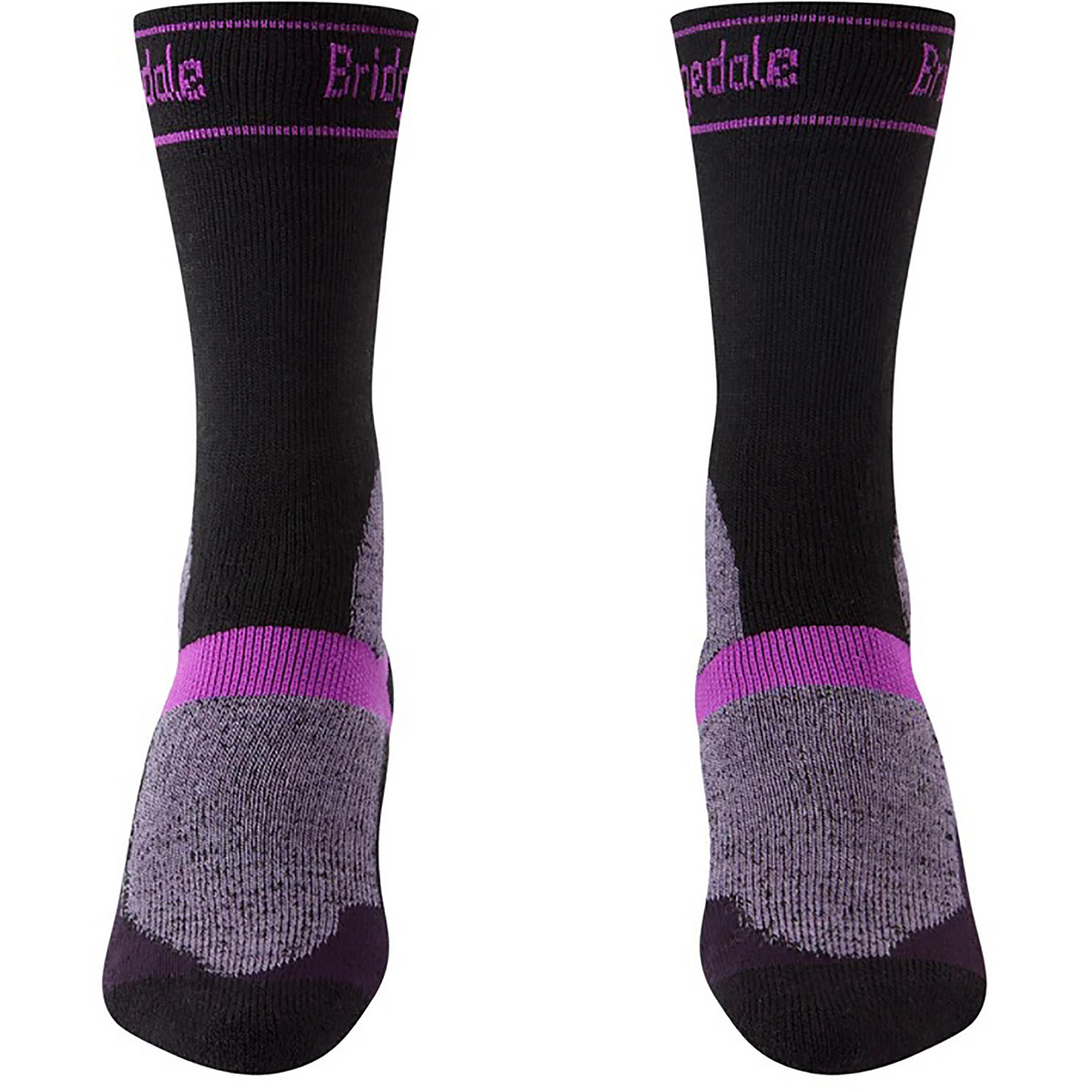 Bridgedale Femme Chaussettes MTB Winter Weight T2 Merino (taille 35 , Noir)