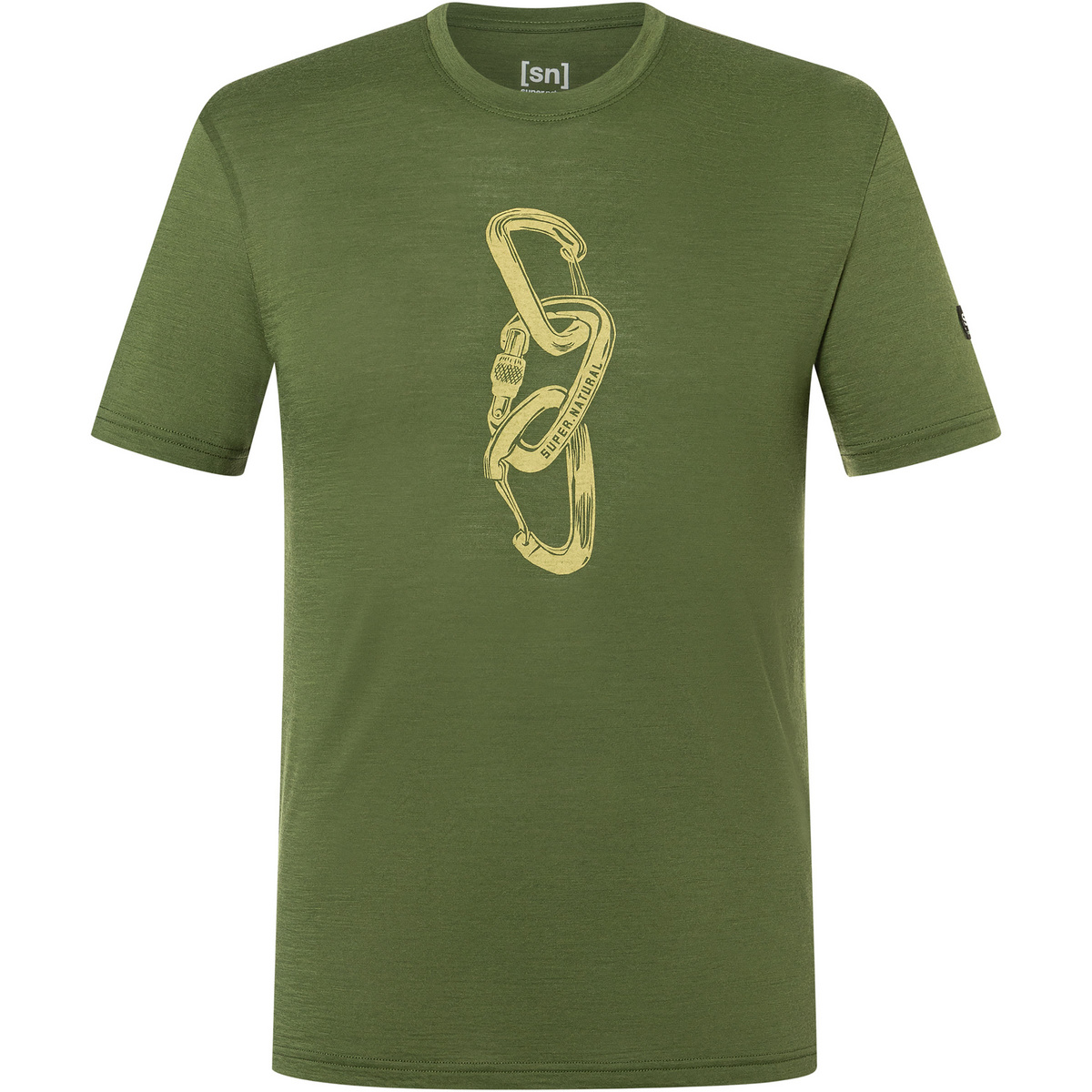 Super.Natural Herren Carabineri T-Shirt (Größe XXL, oliv)