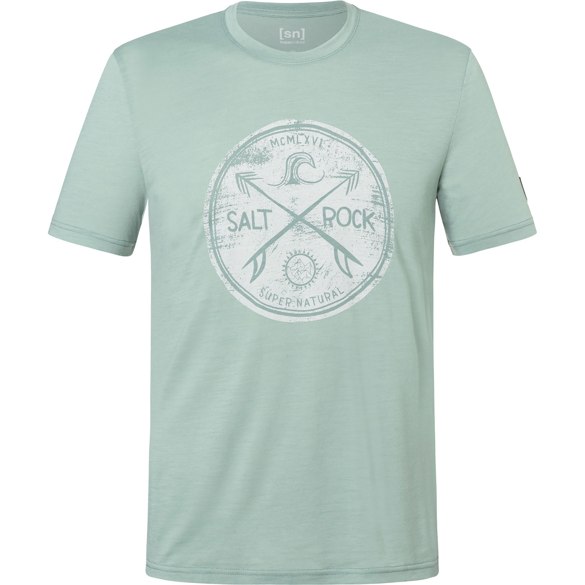 Super.Natural Herren Salt & Rock T-Shirt (Größe L, gruen)
