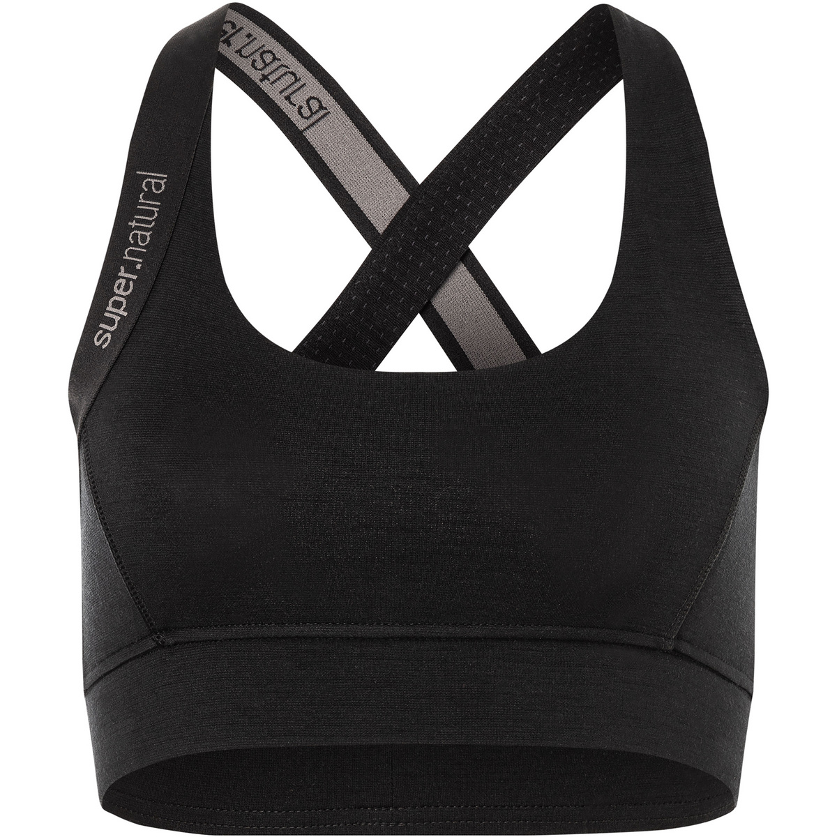 Super.Natural Donna Reggiseno sportivo Rubberrib (Taglia S, Nero)