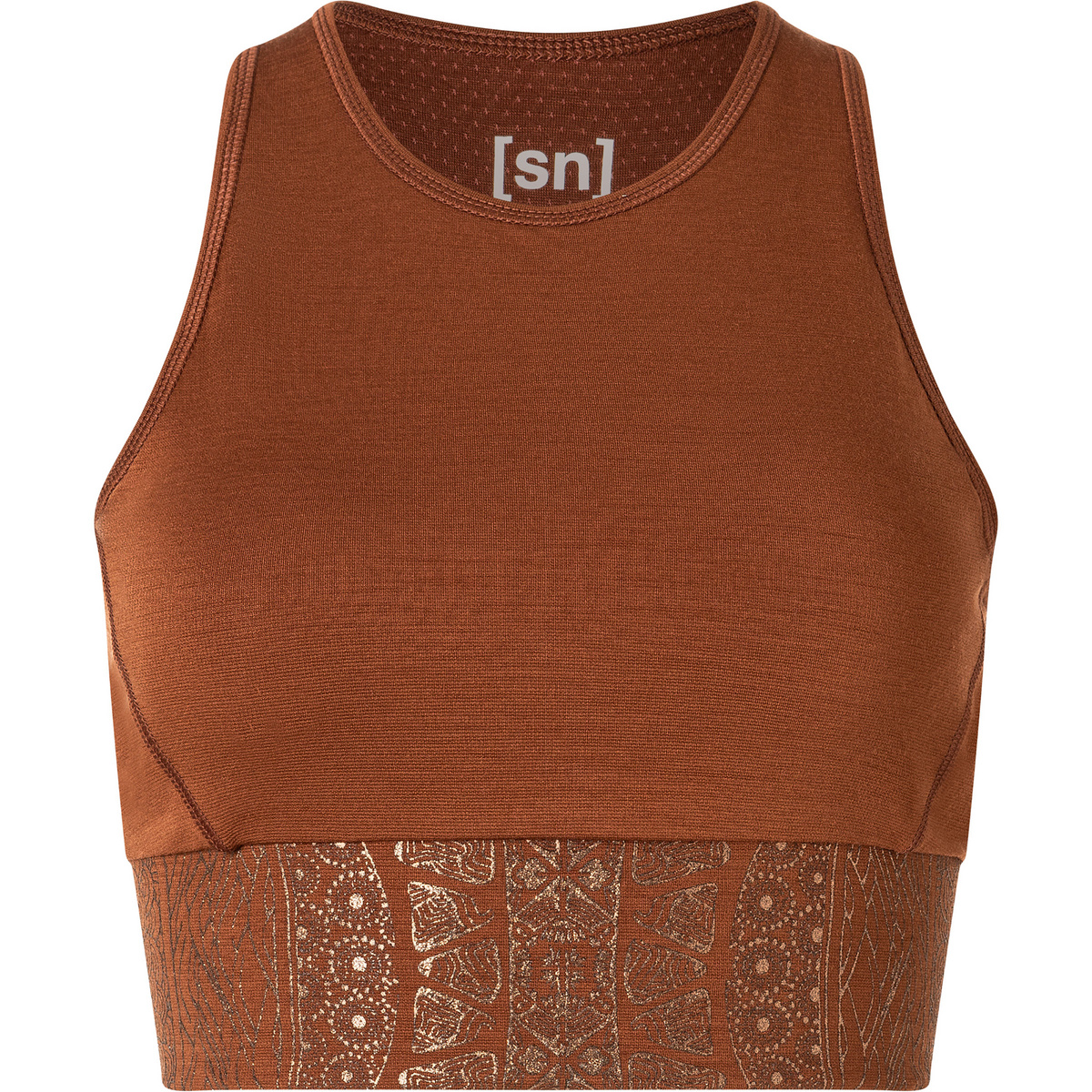 Super.Natural Femme Soutien-gorge de sport Arabesque LF (taille XL, Brun)