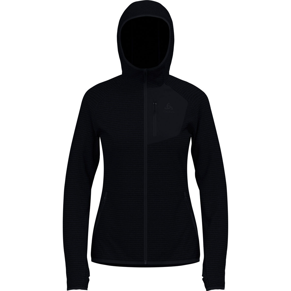 Odlo Damen Ascent Hoodie Jacke (Größe XS, schwarz)