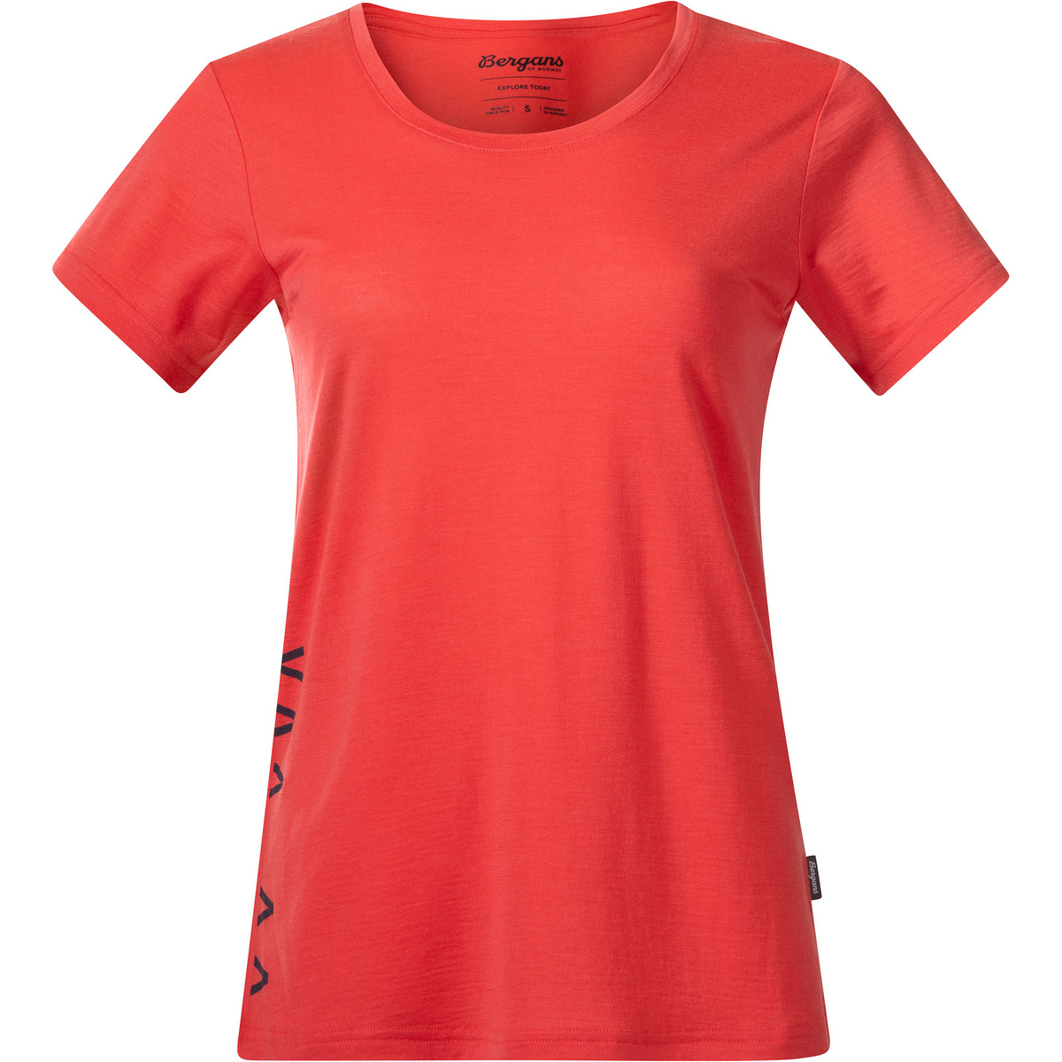 Bergans Damen Vaagaa Adventure Merino T-Shirt (Größe S, orange)