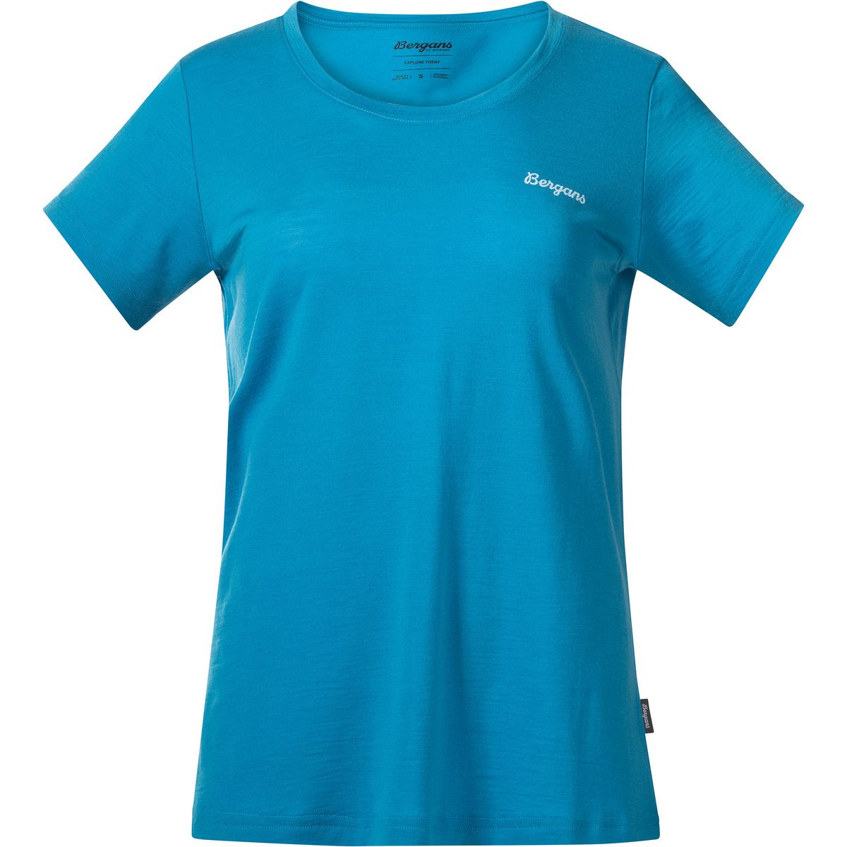 Bergans Damen Rabot Emblem Wool T-Shirt (Größe M, blau)