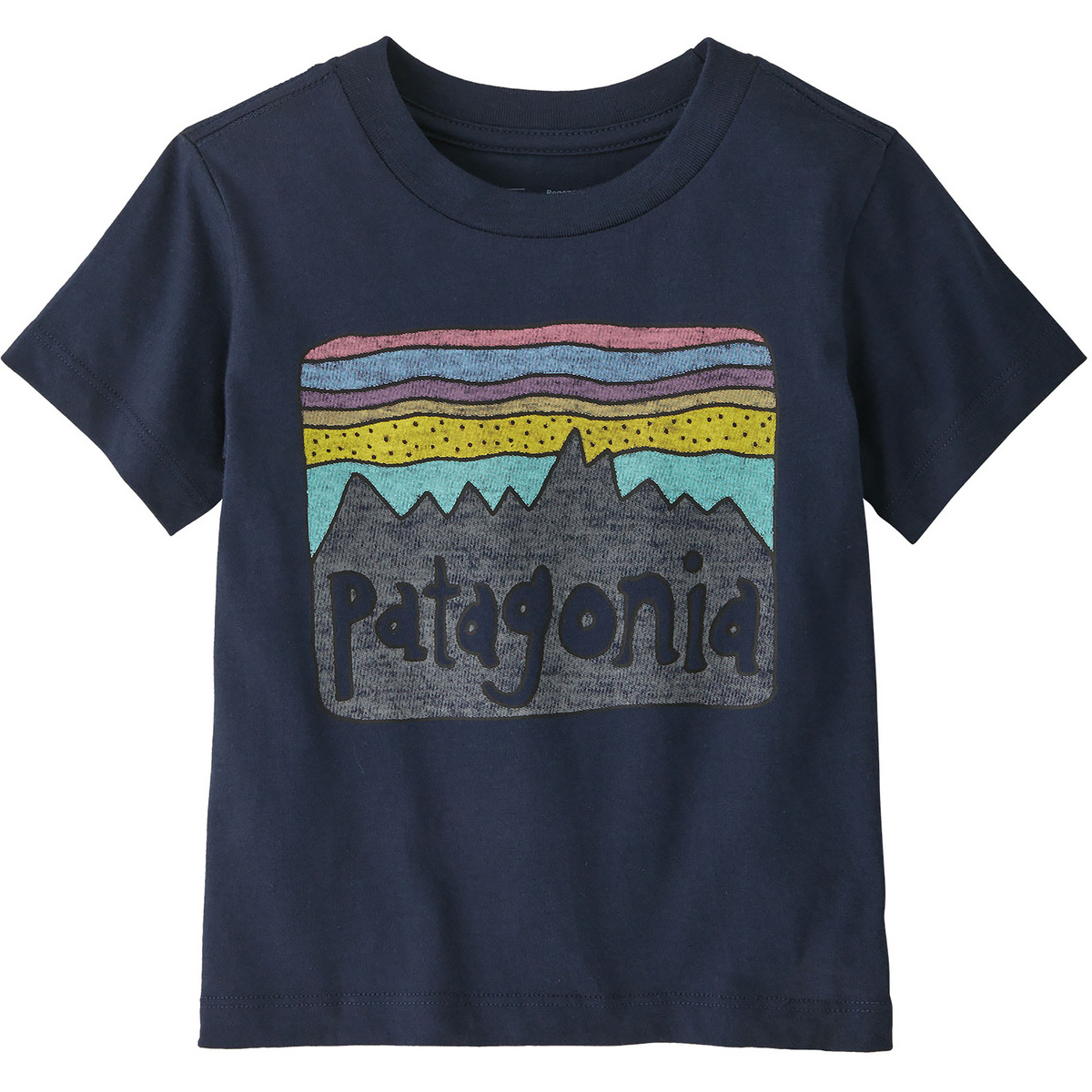 Patagonia Bambino Maglietta Baby Fitz Roy Skies (Taglia 79, Blu)