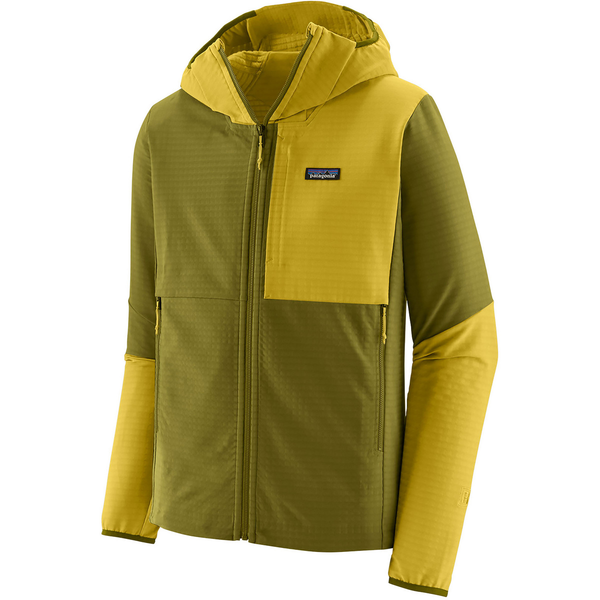 Patagonia Herren R1 TechFace Hoodie Jacke (Größe M, oliv)