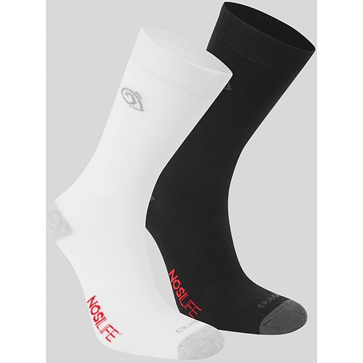 Craghoppers Nosilife 2er Pack Socken (Größe 36 , grau)