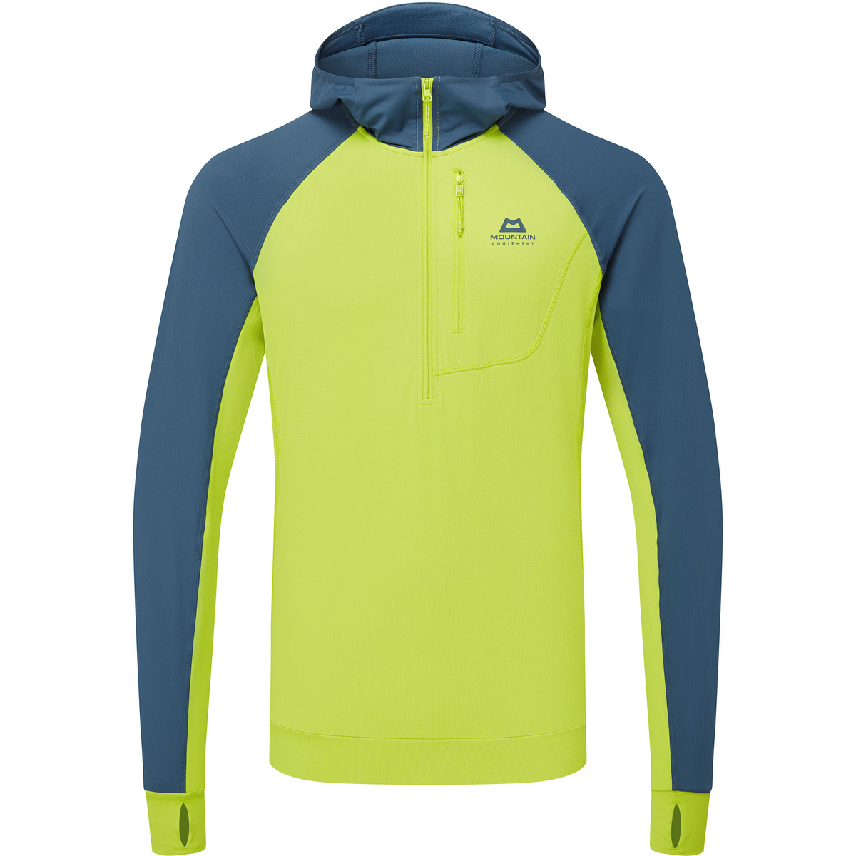 Mountain Equipment Uomo Felpa con cappuccio e zip Aiguille (Taglia XXL, Verde)