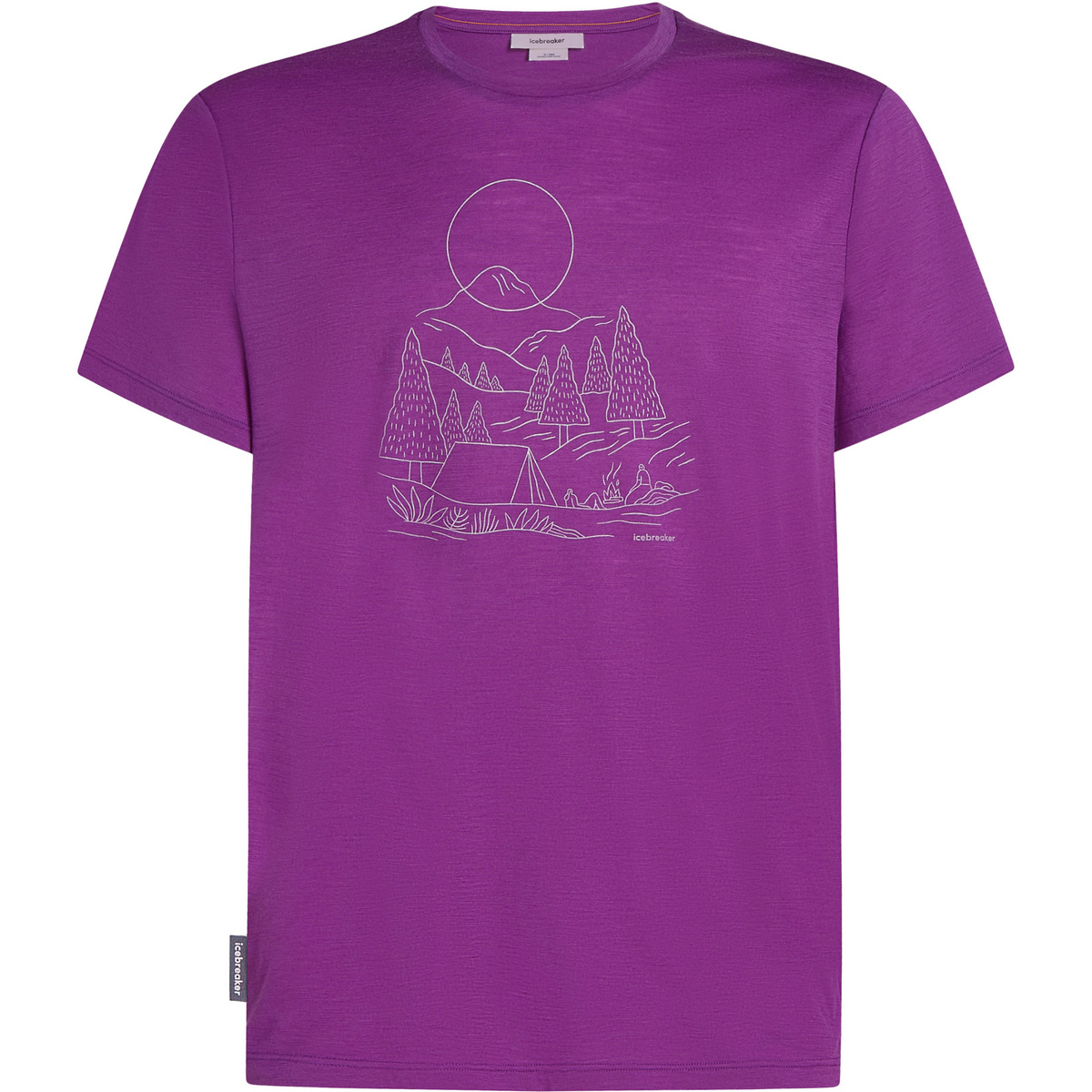 Image of Icebreaker Uomo Maglietta Tech Lite III Sunset Camp