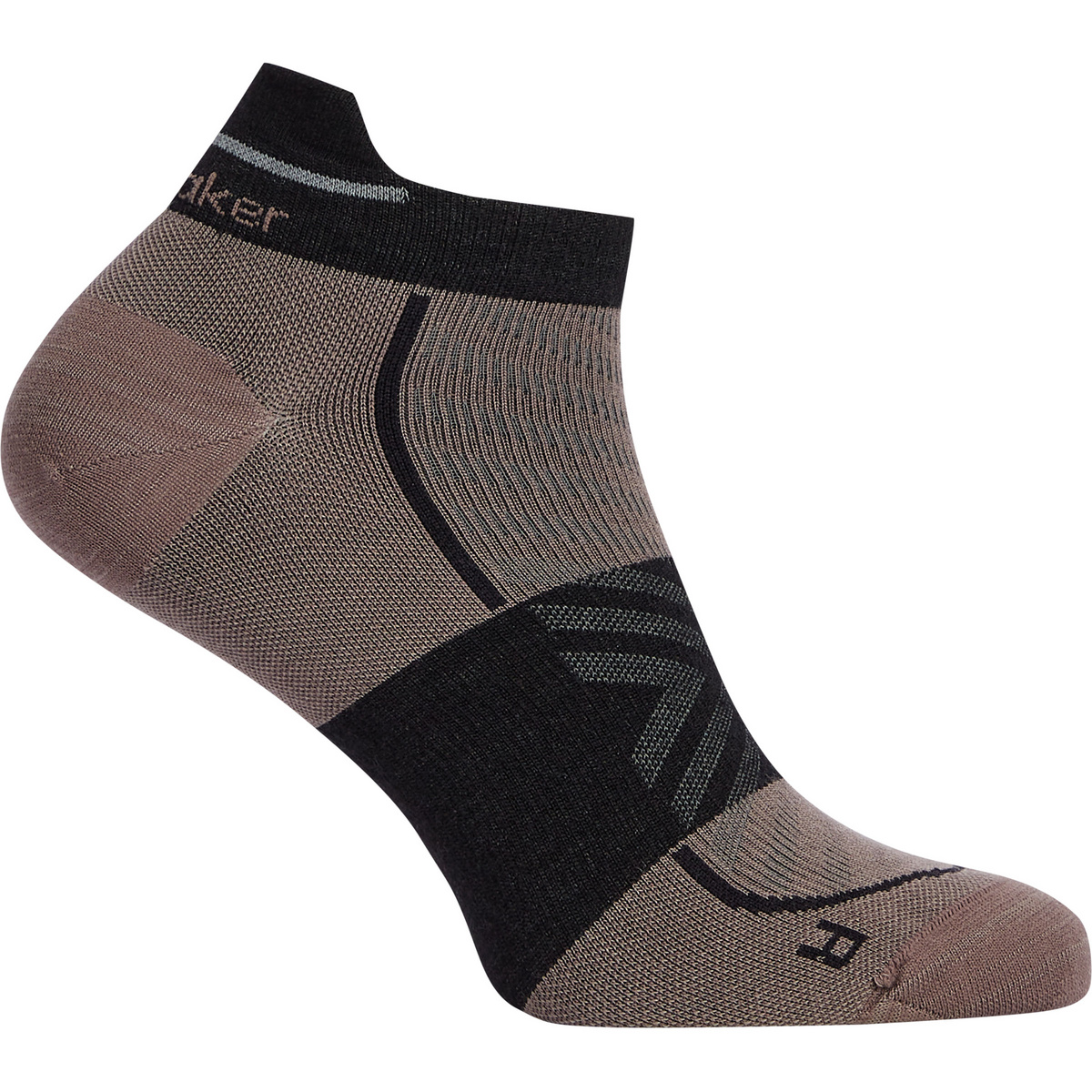 Icebreaker Herren Run+ Ultralight Micro Socken (Größe 39 , grau)