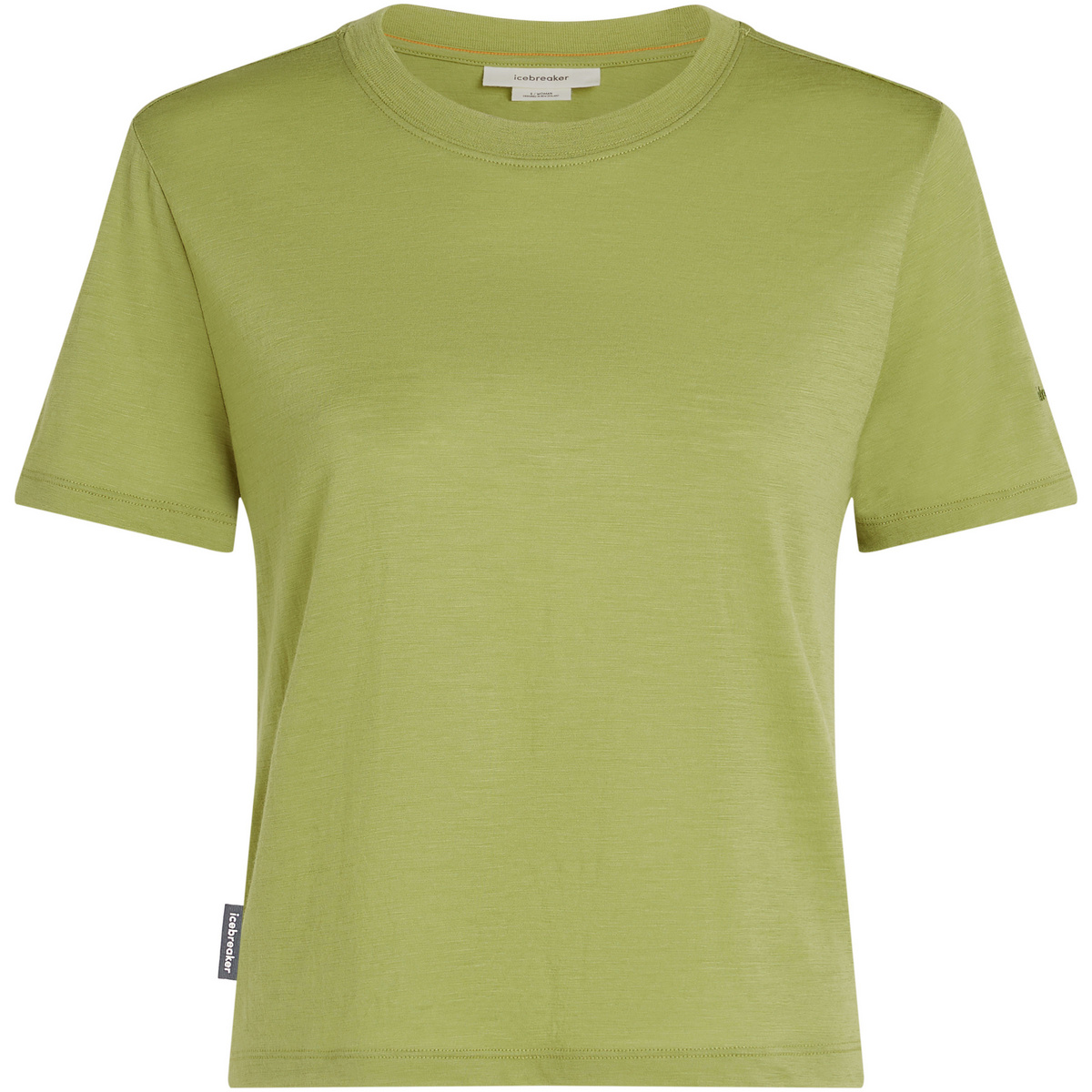Icebreaker Donna Maglietta cropped Tech Lite III (Taglia XL, Verde oliva)