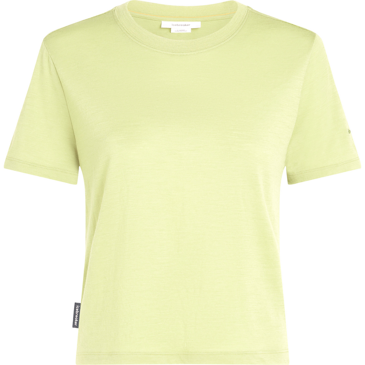 Icebreaker Donna Maglietta cropped Tech Lite III (Taglia L, Verde)