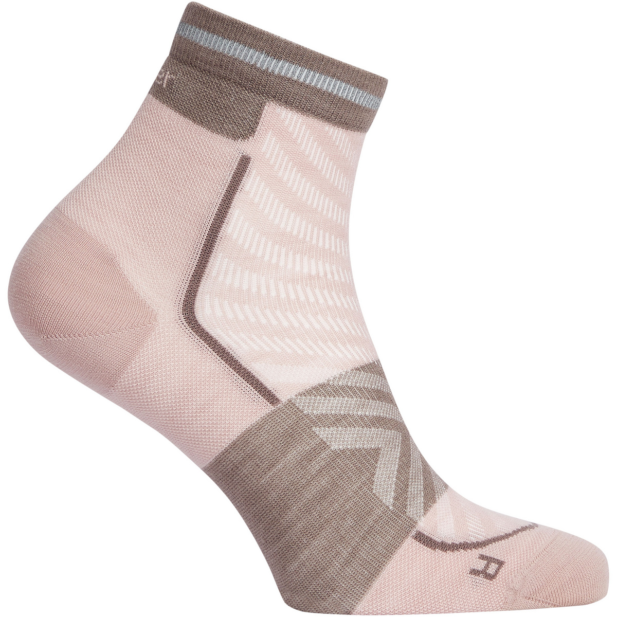 Icebreaker Damen Run+ Ultralight Mini Socken (Größe 35 , beige)