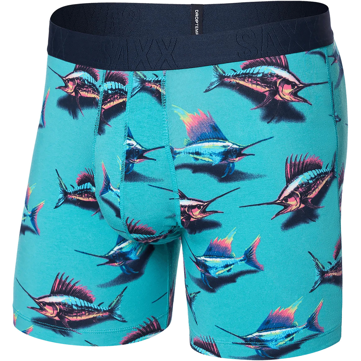 Saxx Underwear Uomo Boxer Droptemp Cooling Cotton (Taglia S, Blu)