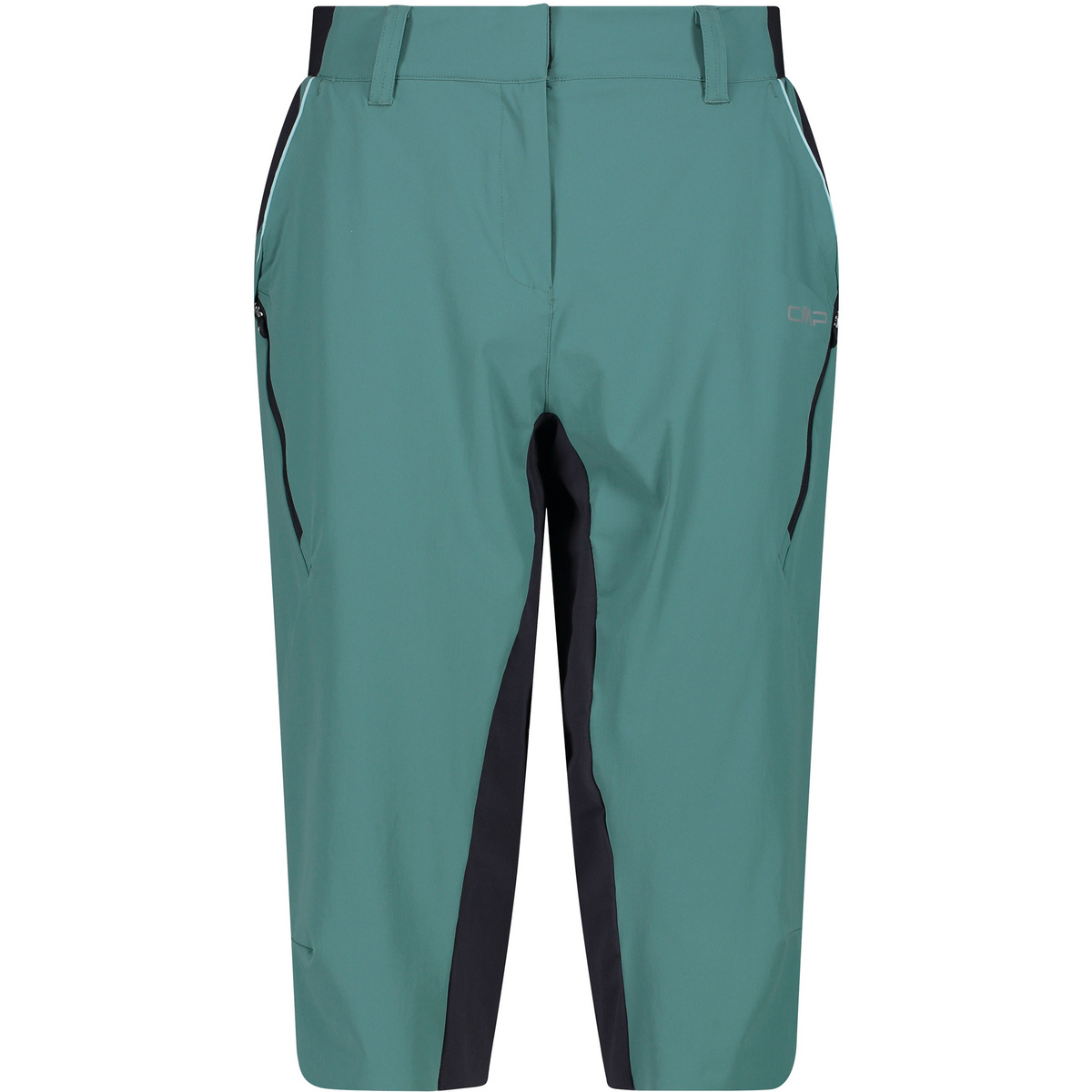 CMP Femme Pantalon de cyclisme Free 3/4 (taille L, Turquoise)