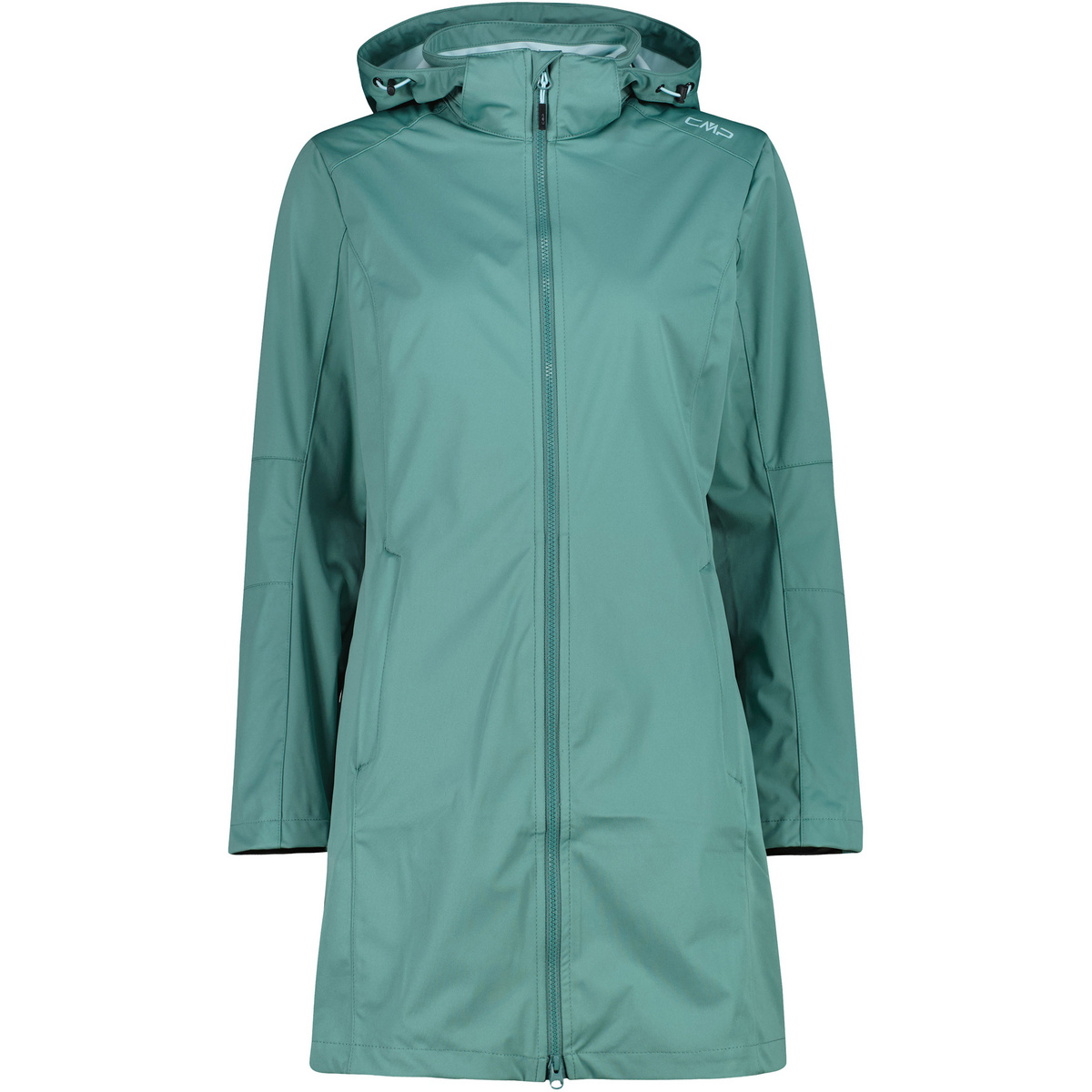 CMP Damen Light Softshell Hoodie Parka (Größe L, tuerkis)