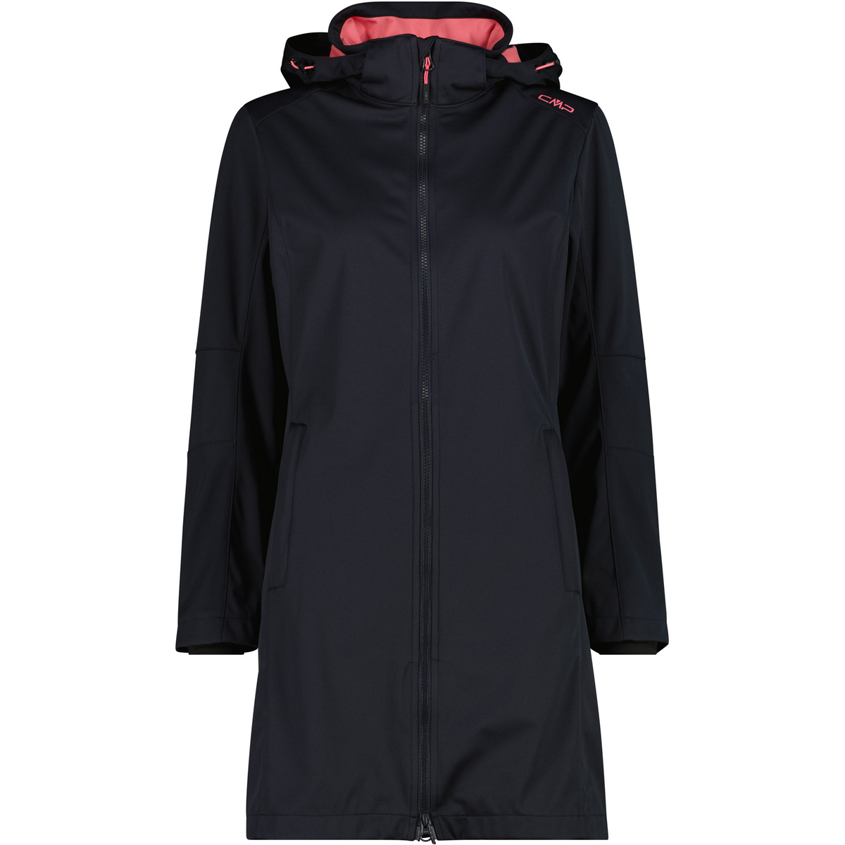 CMP Damen Light Softshell Hoodie Parka (Größe XS, schwarz)