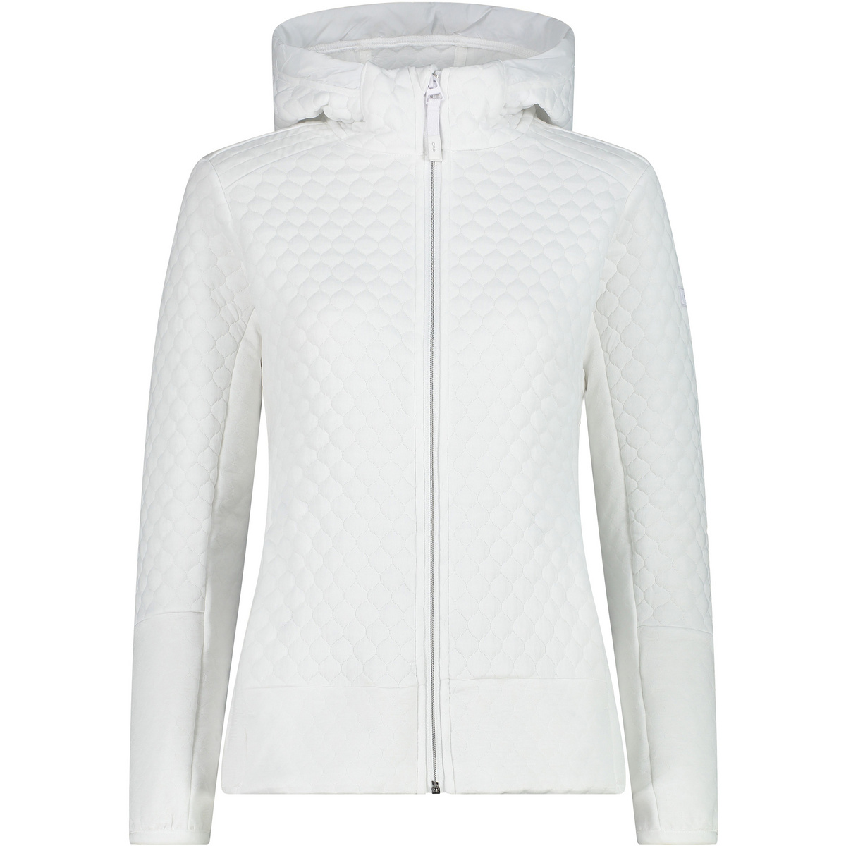 CMP Donna Giacca con cappuccio in pile (Taglia XS, Bianco)