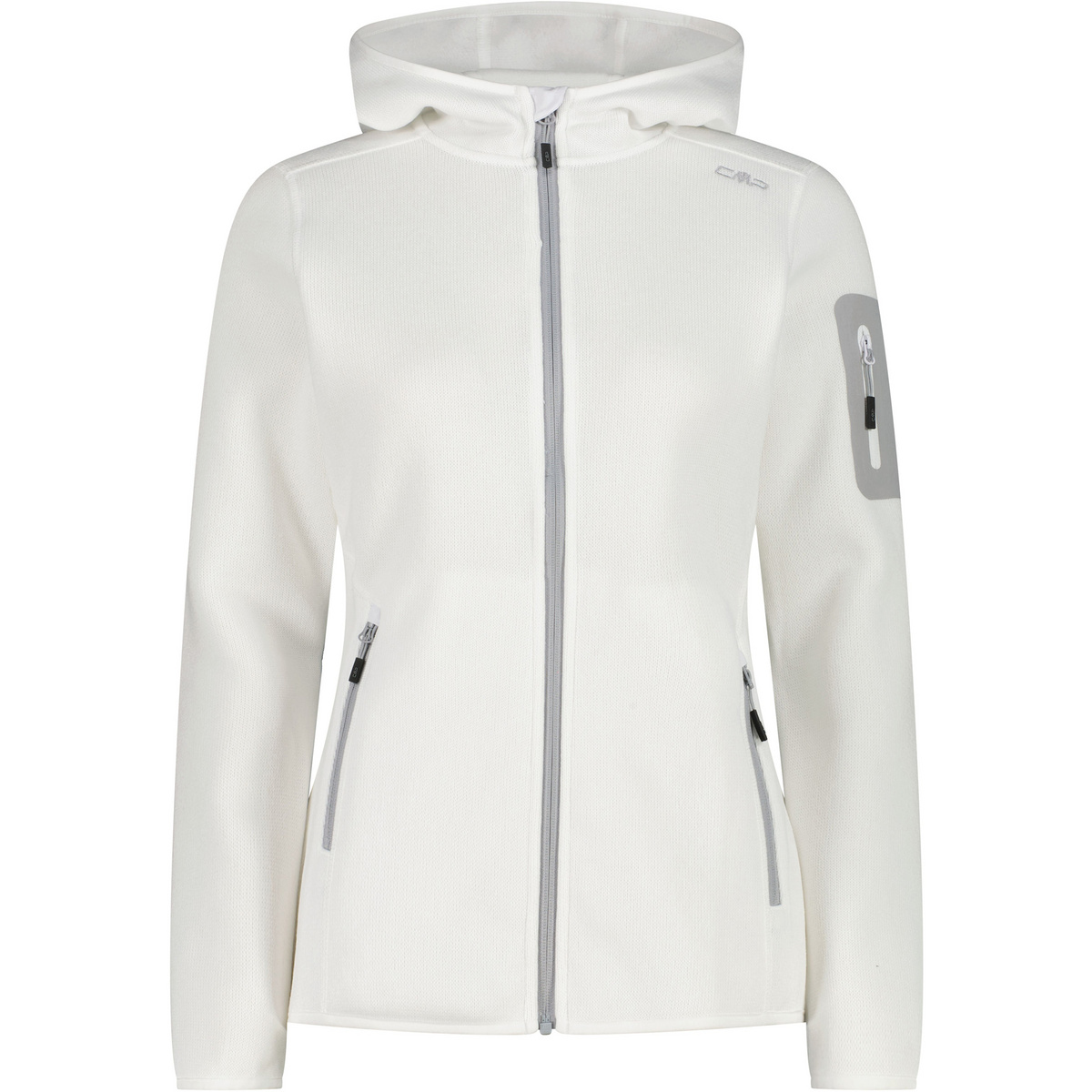 CMP Damen Zip Hoodie Jacke (Größe S, weiss)