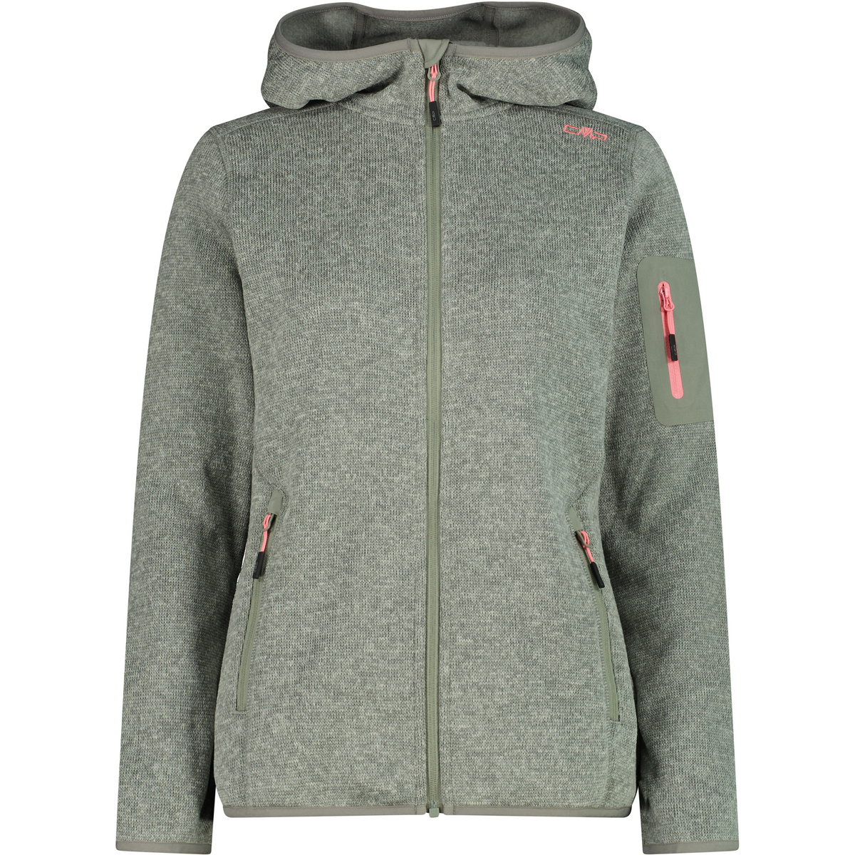 CMP Damen Zip Hoodie Jacke (Größe L, grau)