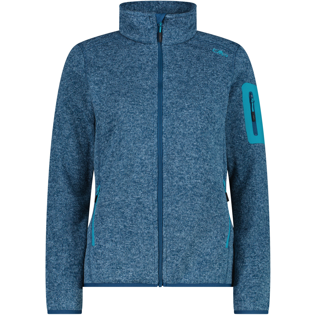 CMP Damen Strick Fleece Jacke (Größe S, blau)