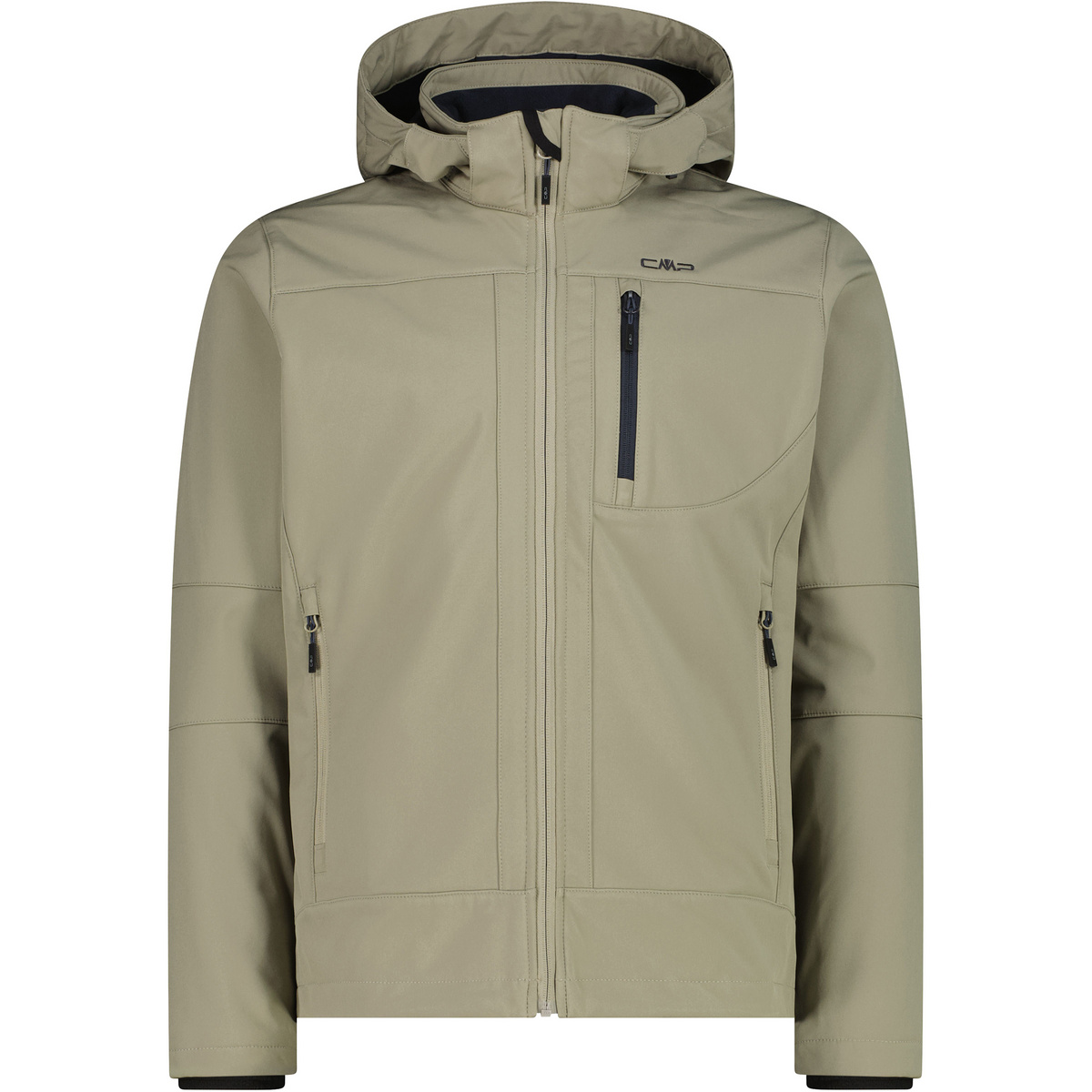 CMP Herren Zip Hoodie Softshell Jacke (Größe XXL, beige)