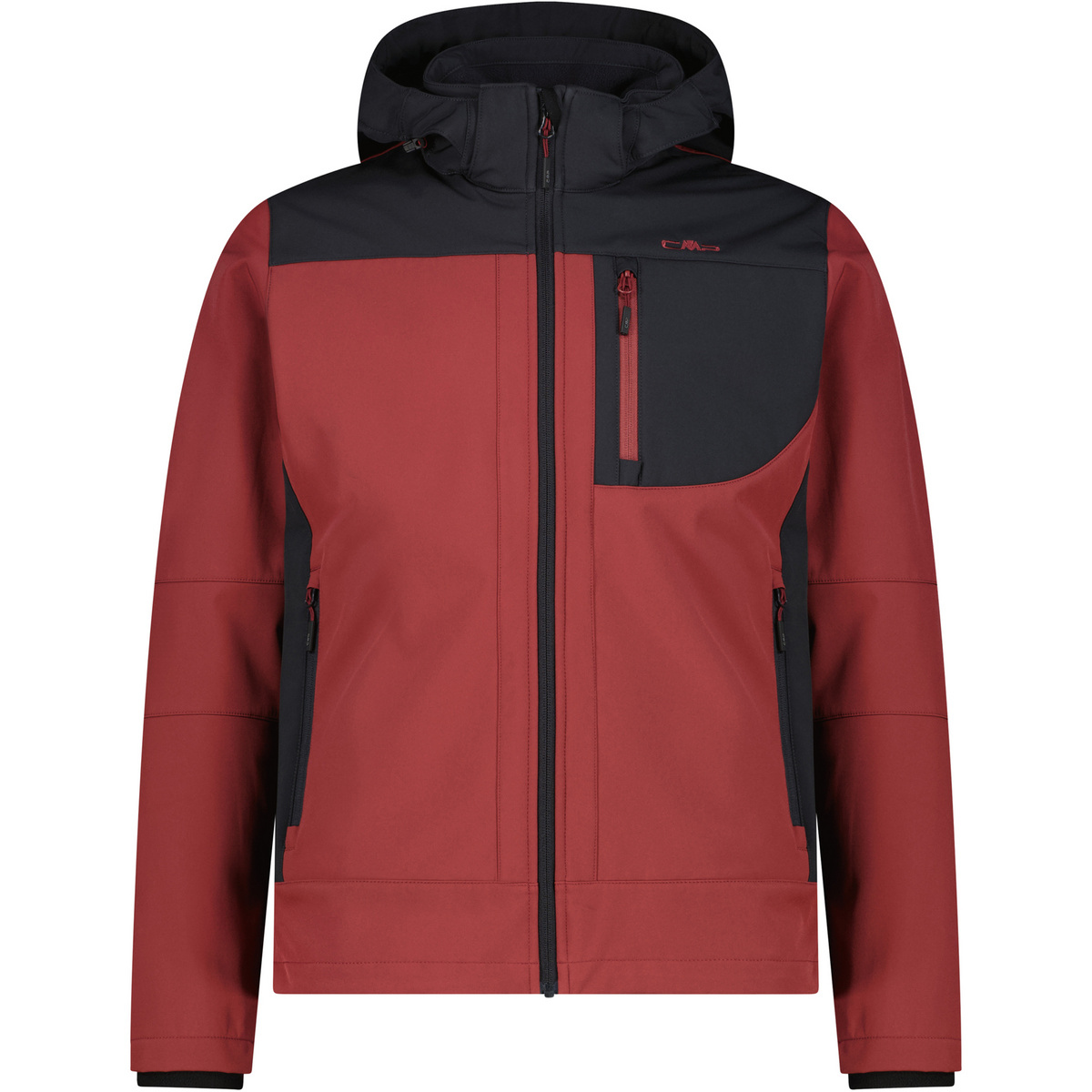 CMP Herren Zip Hoodie Softshell Jacke (Größe 5XL, rot)