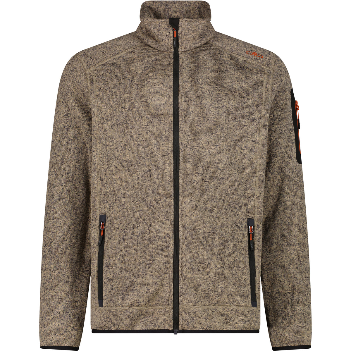 CMP Herren Strick Fleece Jacke (Größe 4XL, braun)