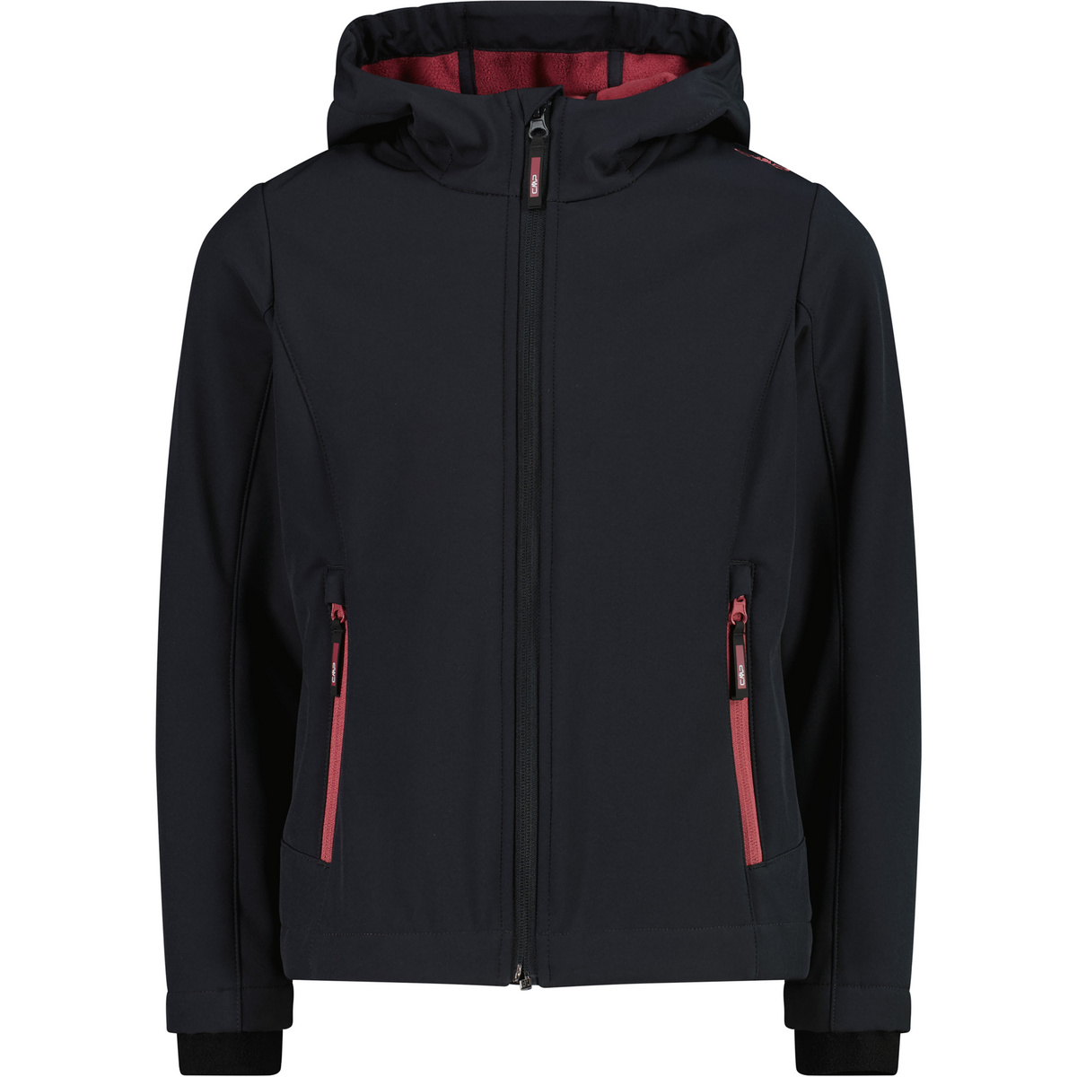 CMP Kinder Softshell Hoodie Jacke (Größe 176, schwarz)