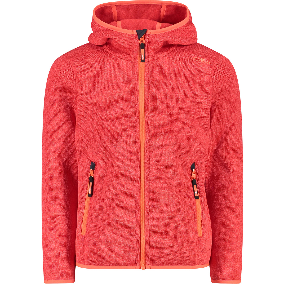 CMP Kinder Strick Fleece Jacke (Größe 140, orange)