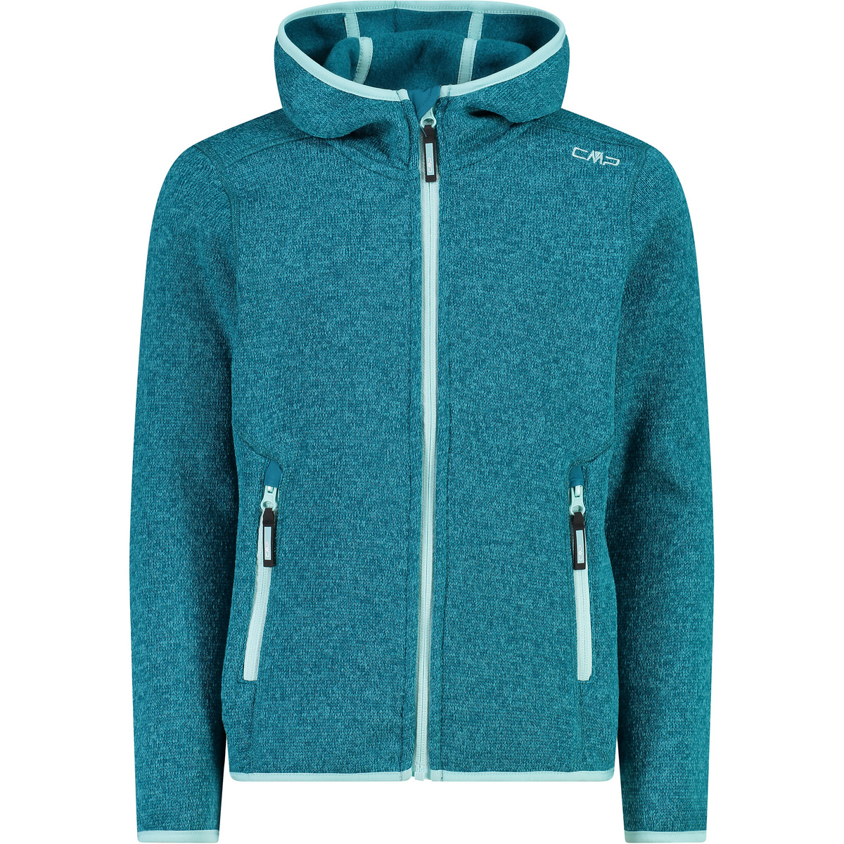 CMP Kinder Strick Fleece Jacke (Größe 110, tuerkis)
