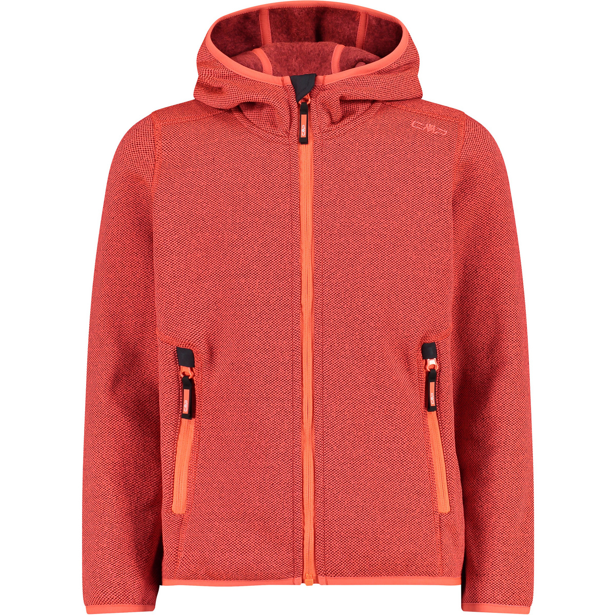 CMP Kinder Strick Fleece Jacke (Größe 152, orange)