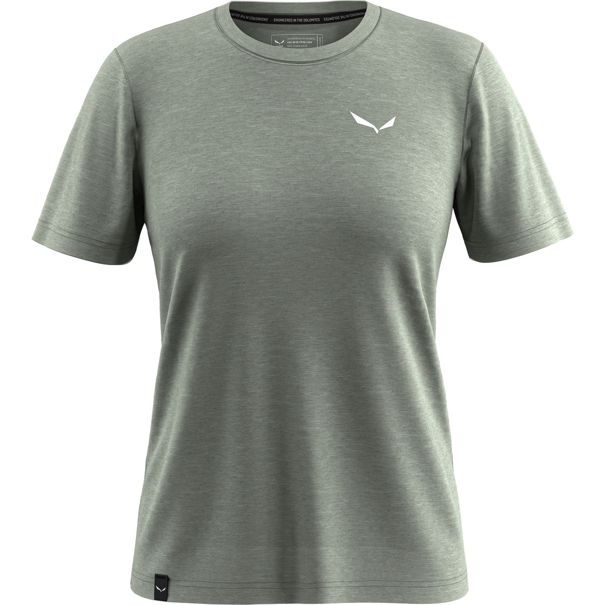 Salewa Donna Maglia a manica corta Eagle Minilogo AM (Taglia M, Grigio)