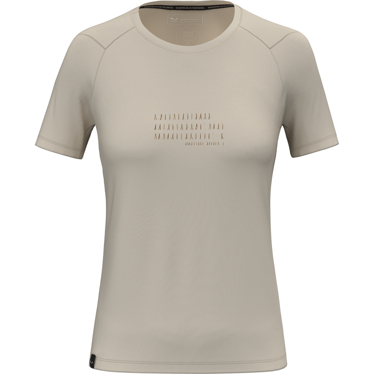 Salewa Damen Eagle Poem Dry T-Shirt (Größe L, beige)