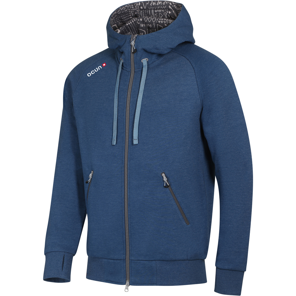 Image of Ocun Uomo Felpa con cappuccio Zipper