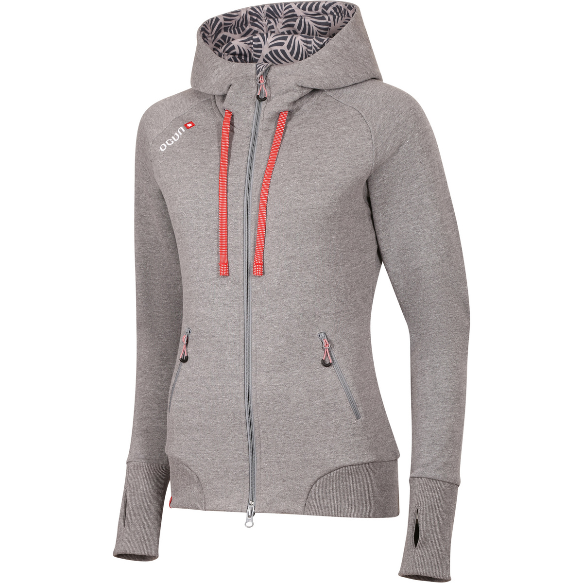 Ocun Damen Zipper Hoodie (Größe M, grau)