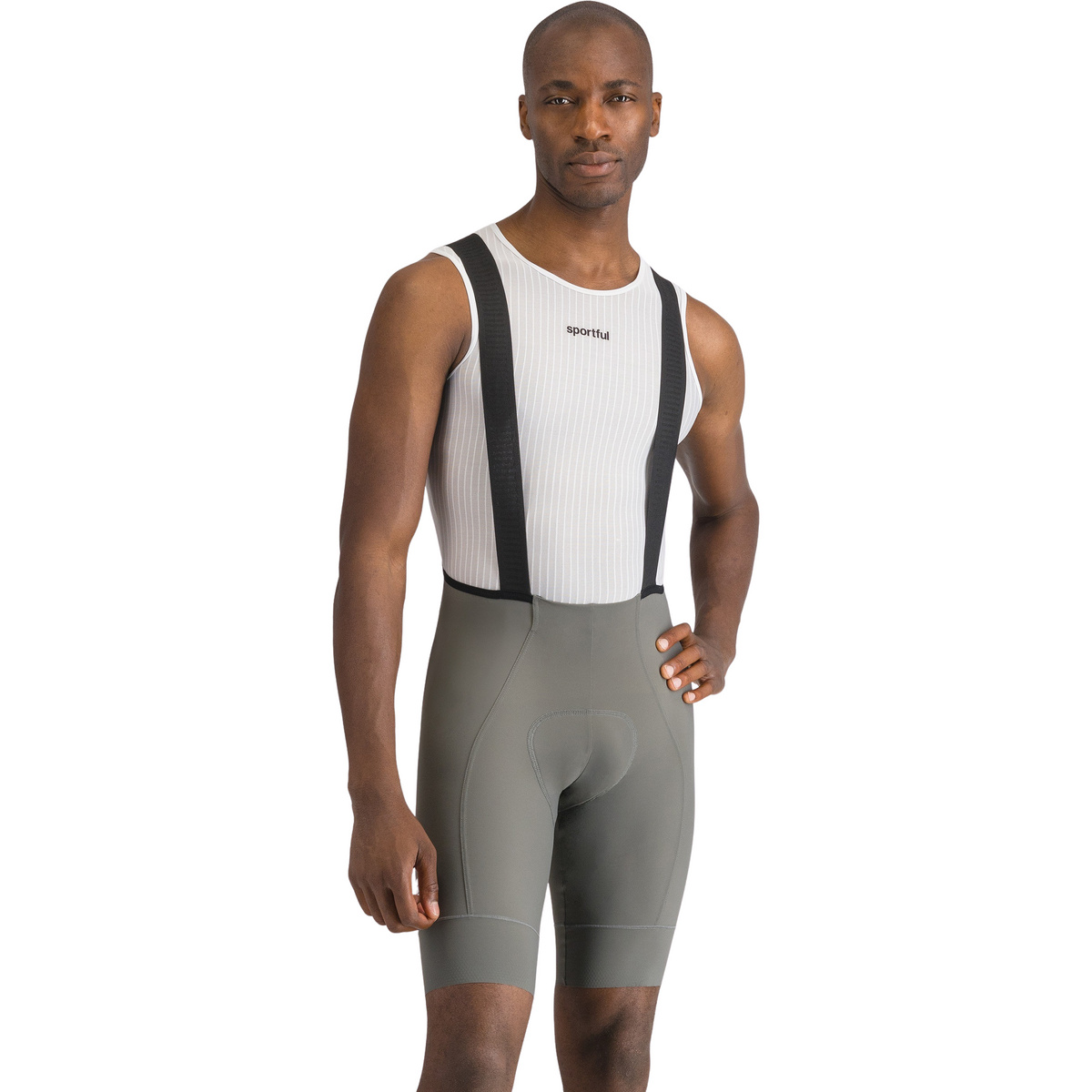 Sportful Herren SRK Bib kurz (Größe L, grau)